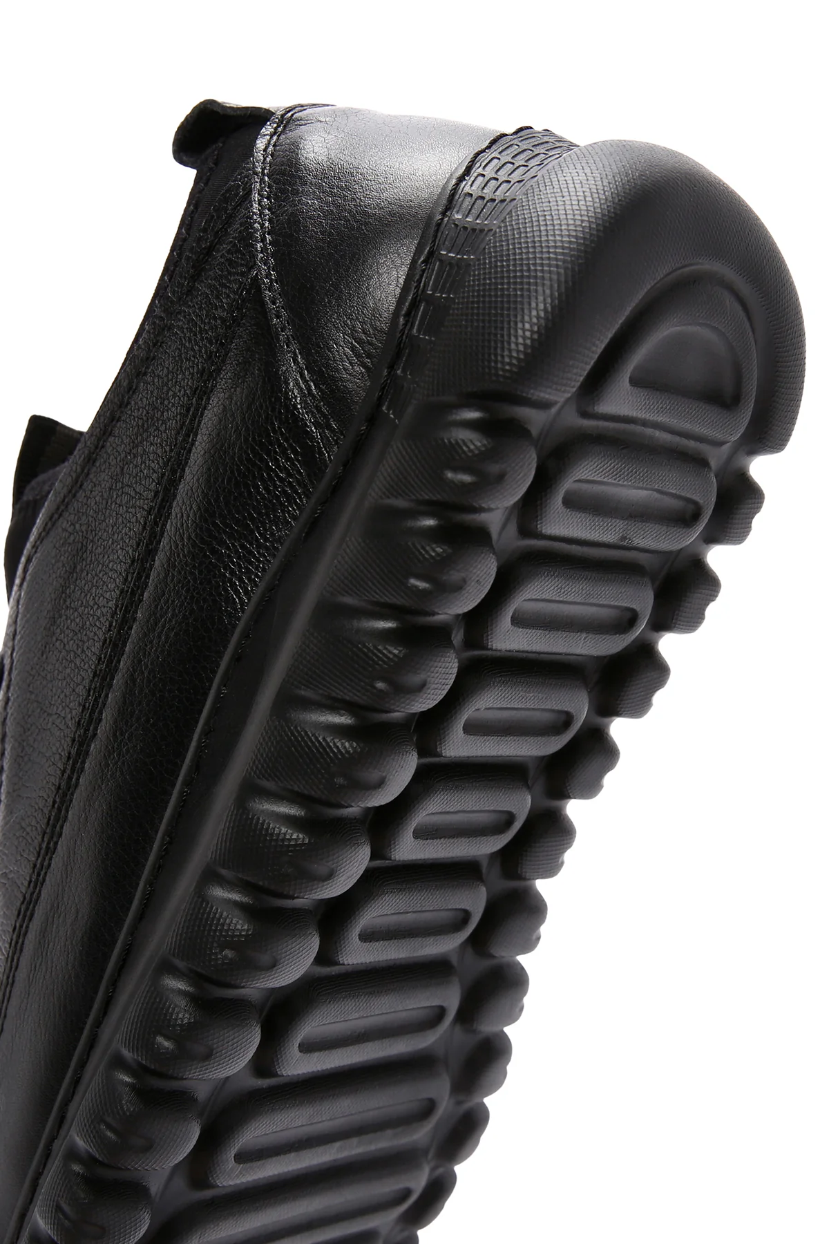 Erkek Siyah Bağcıklı Deri Casual Sneaker - Image 9