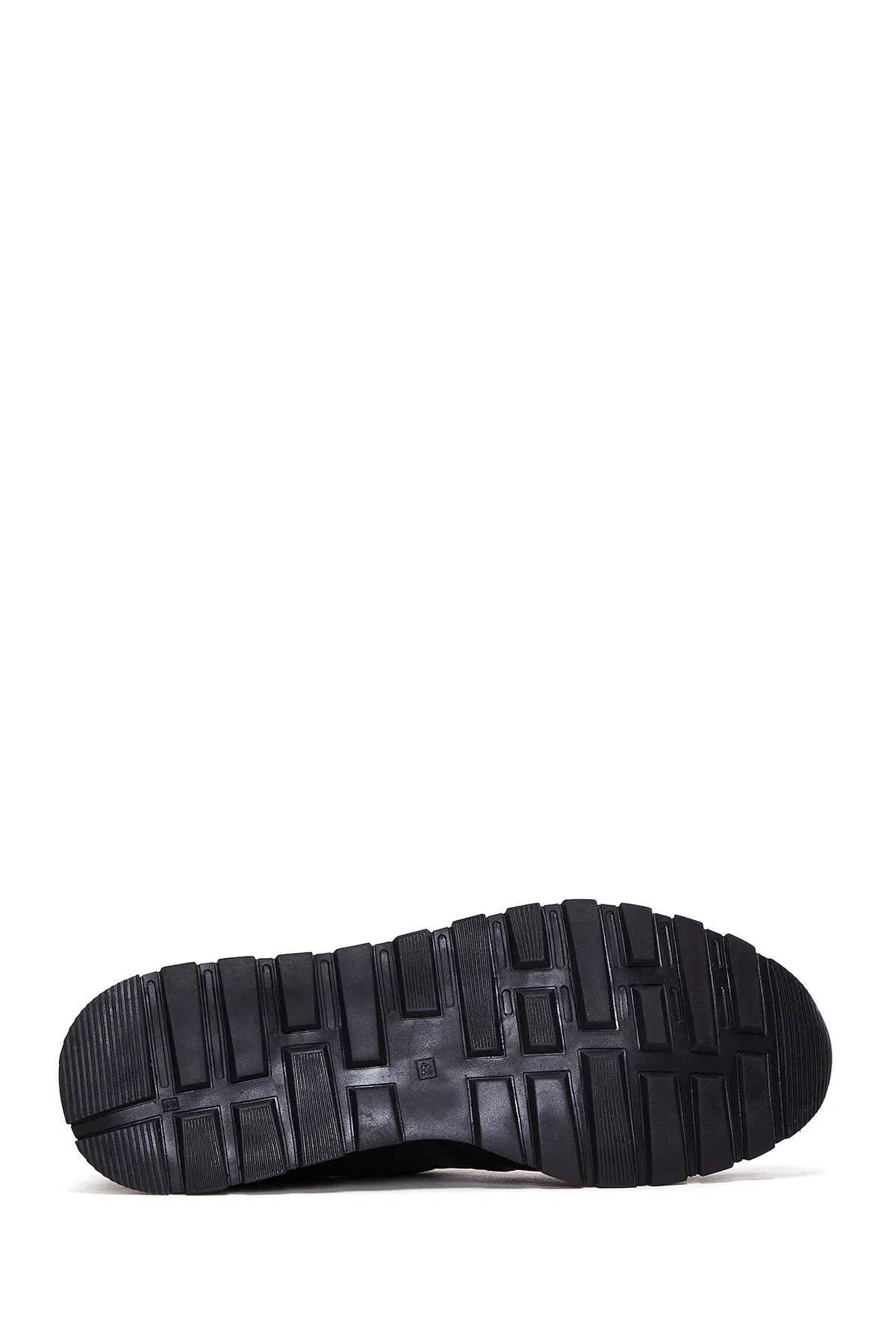 Erkek Siyah Bağcıklı Deri Casual Sneaker - Image 4