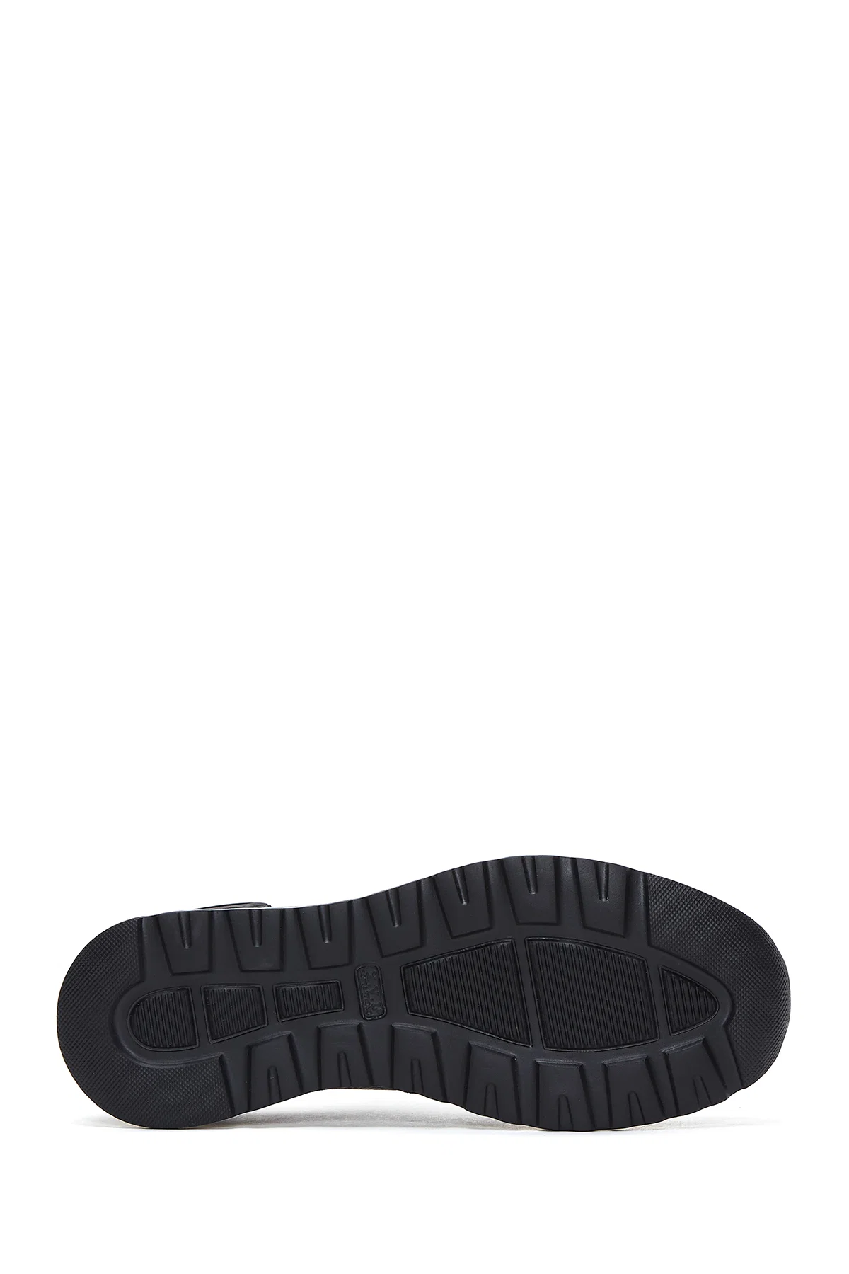 Erkek Siyah Bağcıklı Deri Casual Sneaker - Image 4
