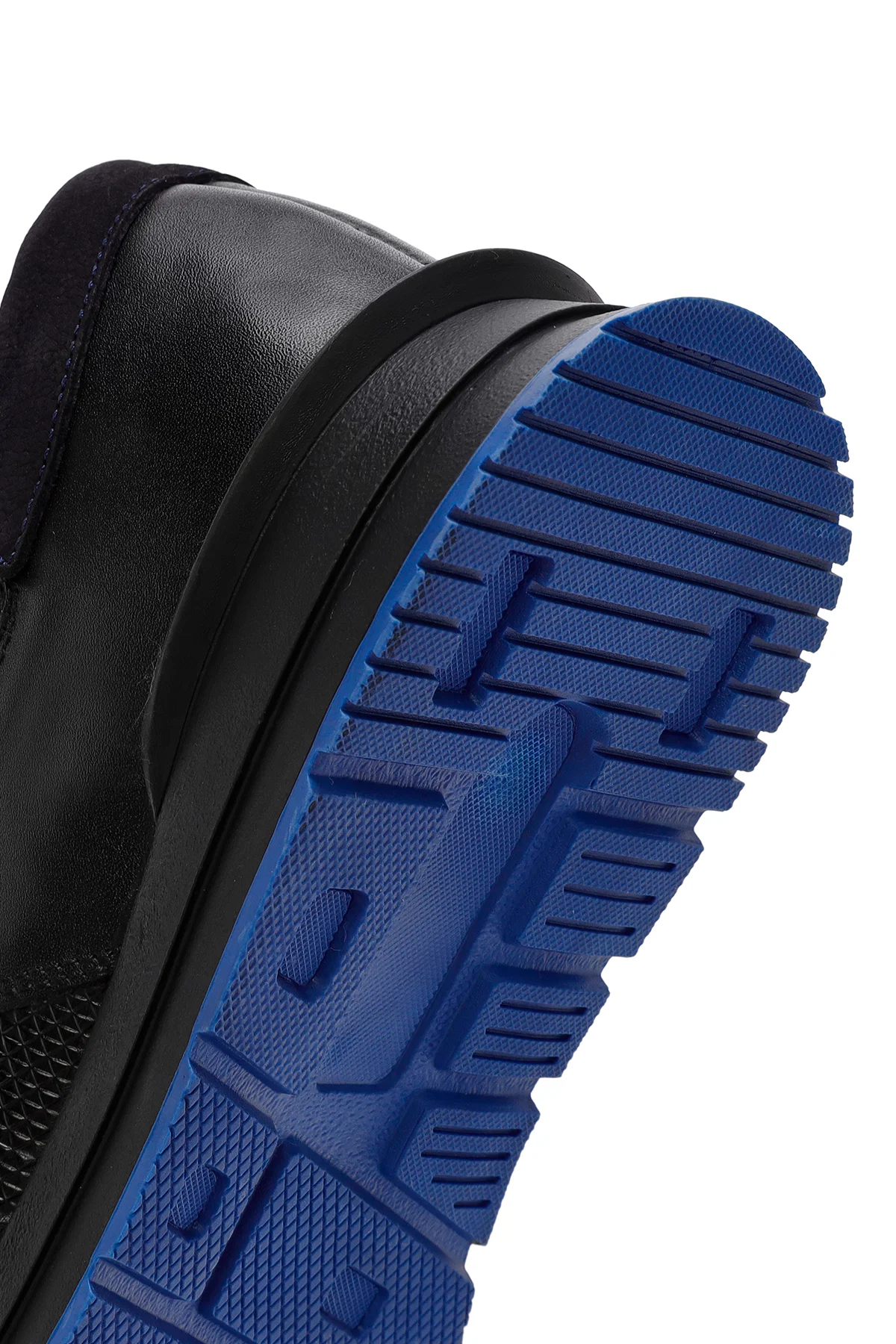 Erkek Siyah Bağcıklı Deri Casual Sneaker - Image 8