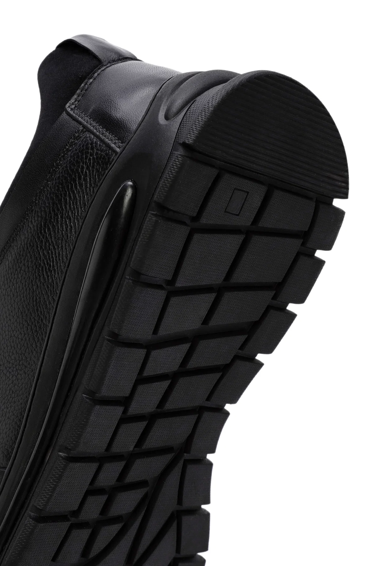 Erkek Siyah Bağcıklı Deri Casual Sneaker - Image 8
