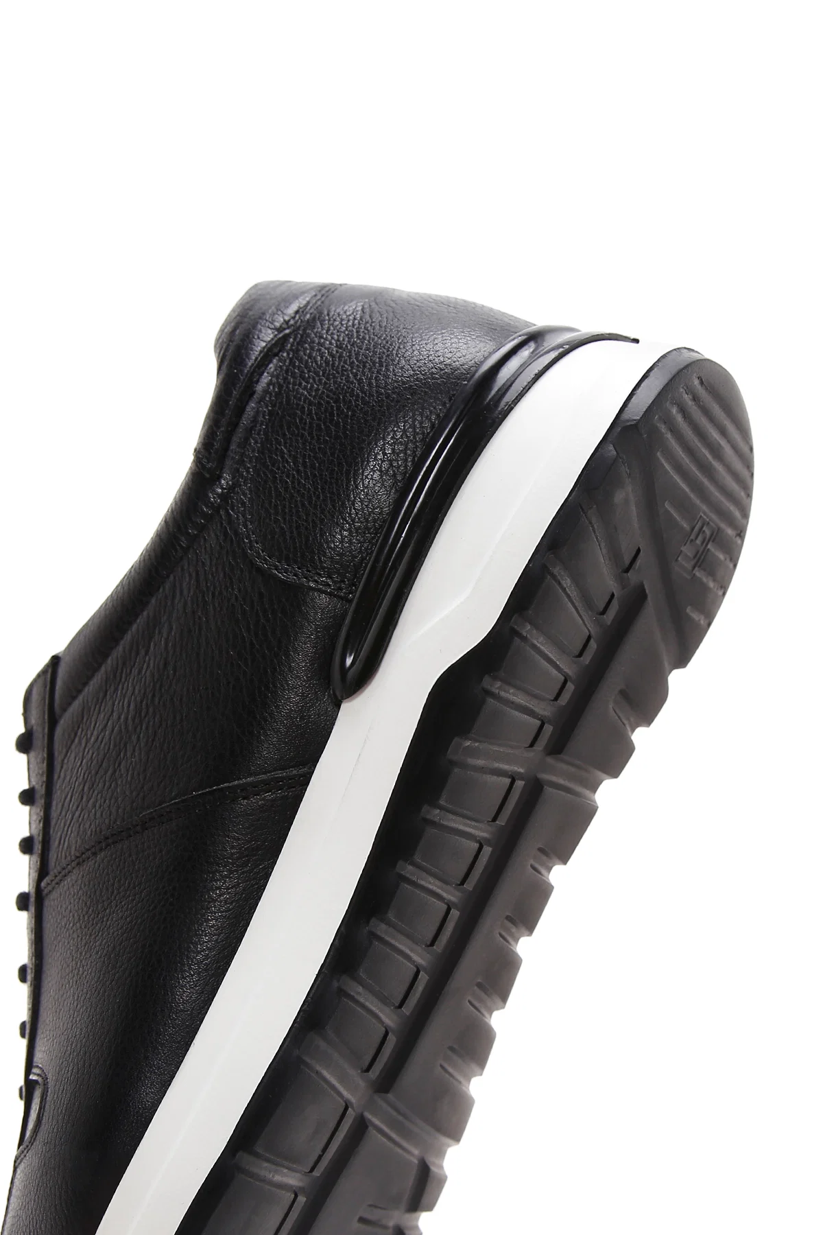Erkek Siyah Bağcıklı Deri Casual Sneaker - Image 8