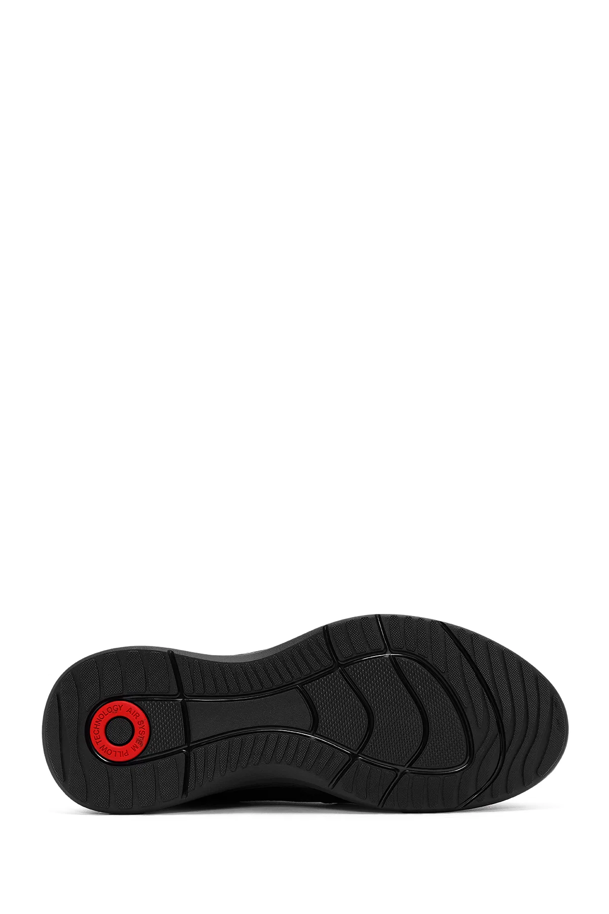 Erkek Siyah Bağcıklı Deri Casual Sneaker - Image 4