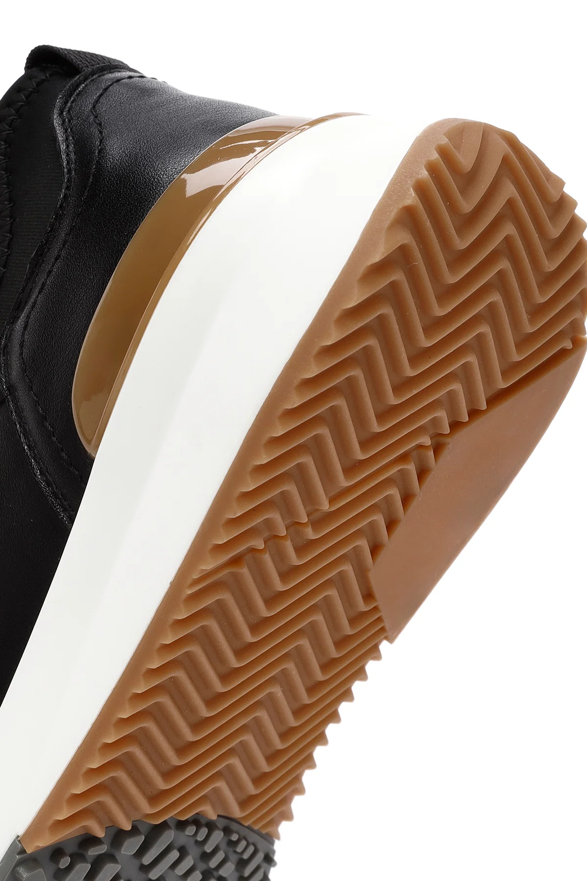 Erkek Siyah Bağcıklı Deri Casual Sneaker - Image 8