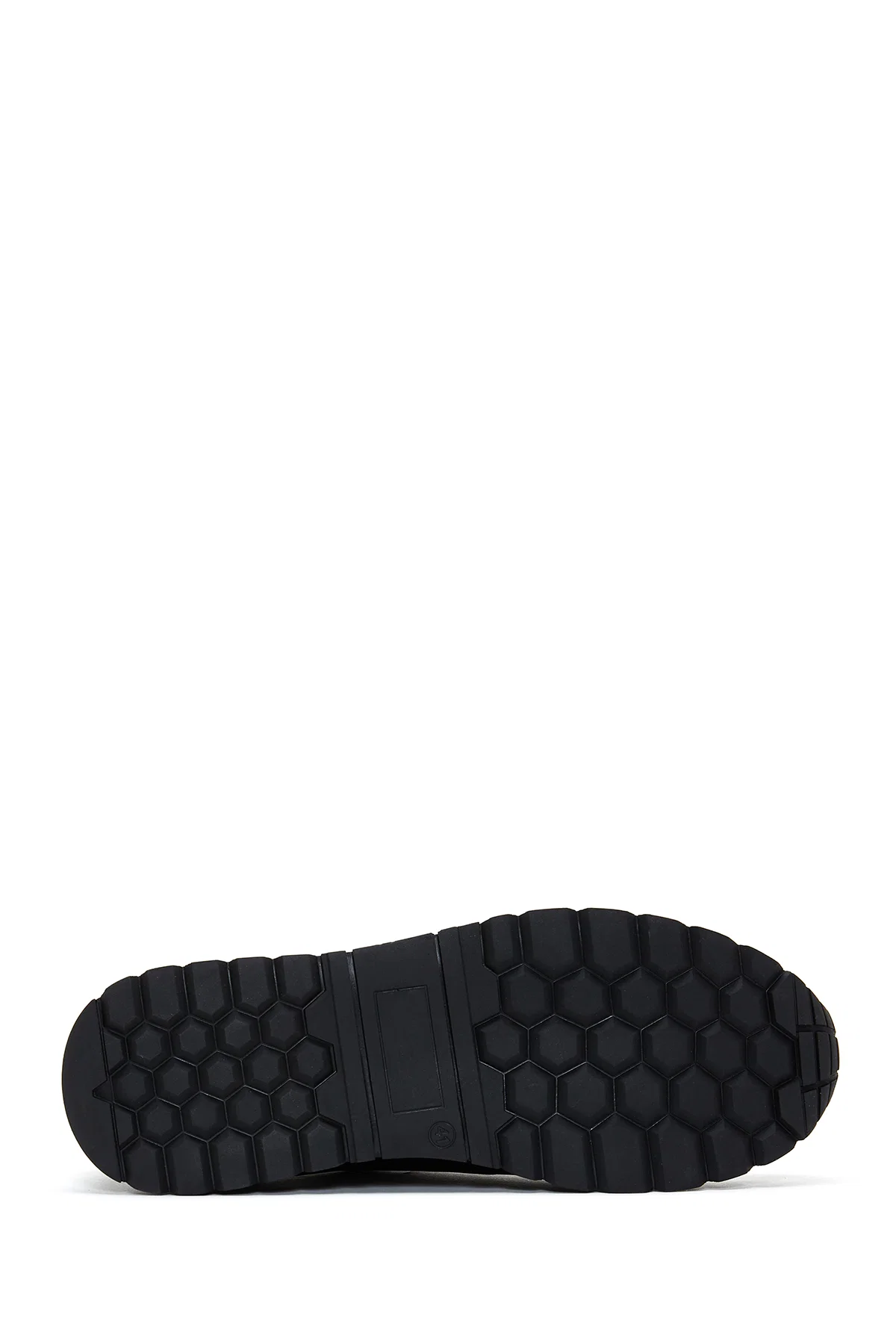 Erkek Siyah Bağcıklı Deri Casual Sneaker - Image 4