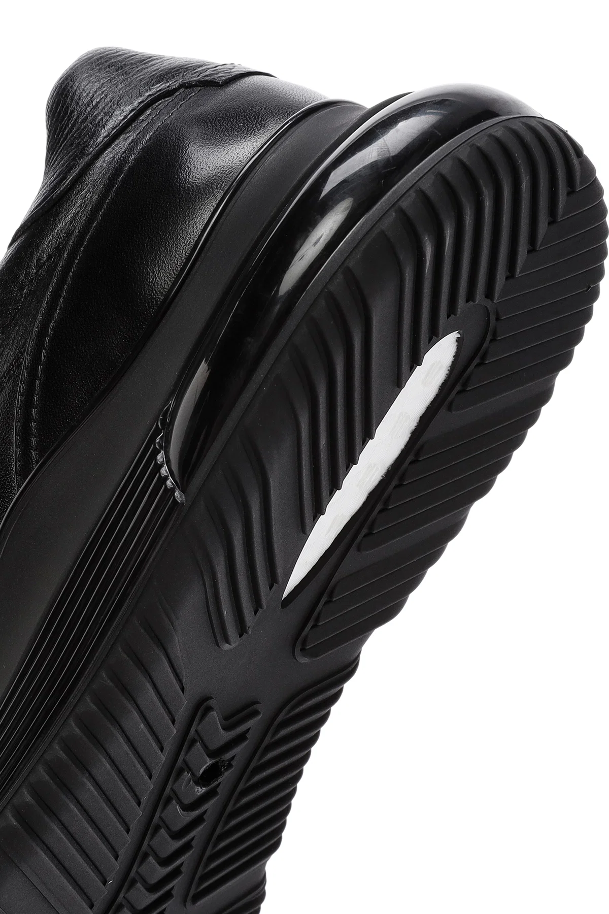 Erkek Siyah Bağcıklı Deri Casual Sneaker - Image 8