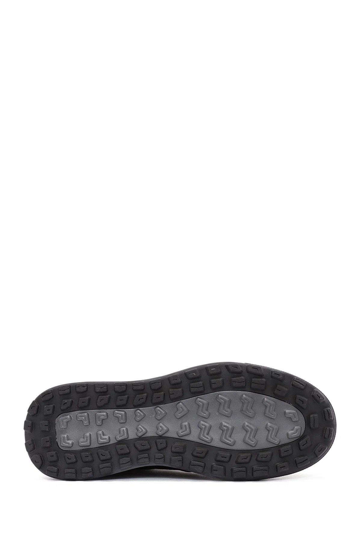 Erkek Siyah Bağcıklı Deri Casual Sneaker - Image 4