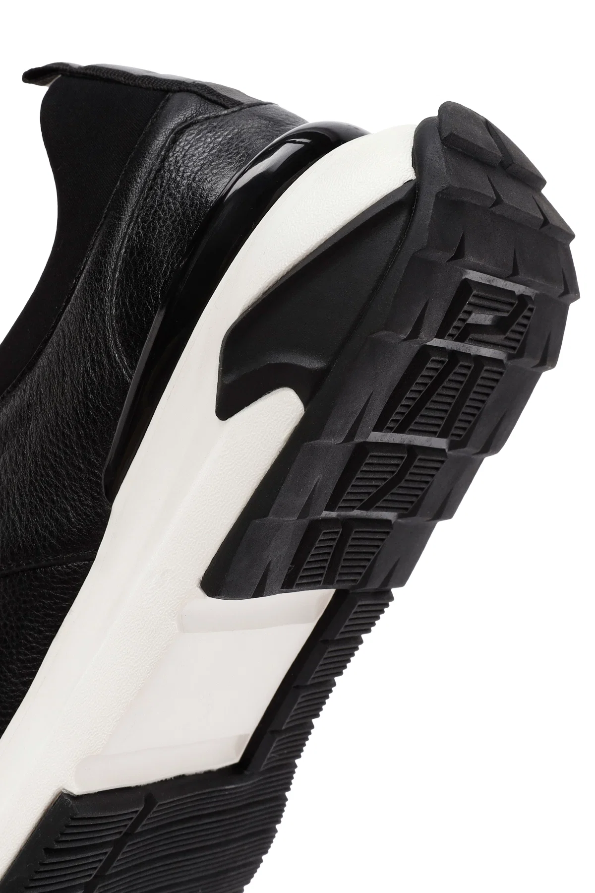 Erkek Siyah Bağcıklı Deri Casual Sneaker - Image 8