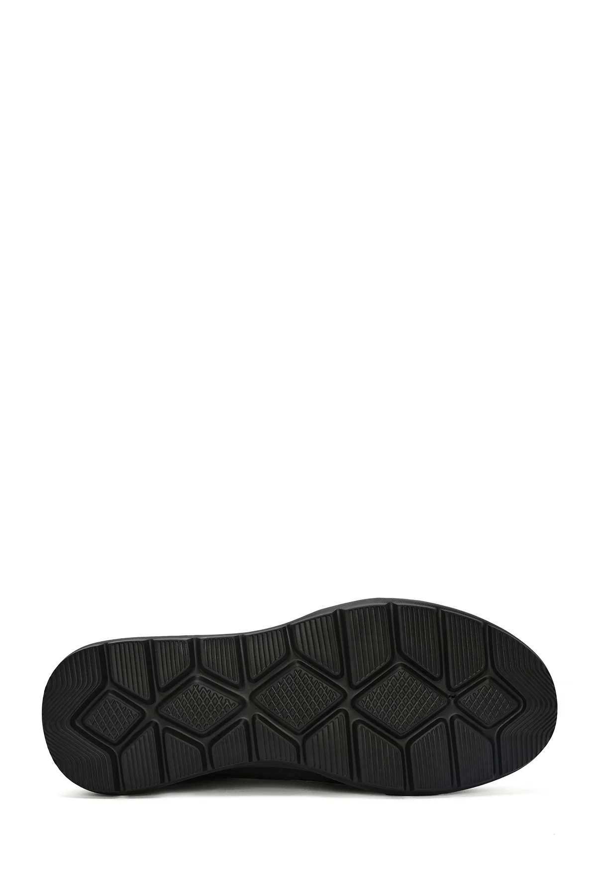Erkek Siyah Bağcıklı Deri Casual Sneaker - Image 4