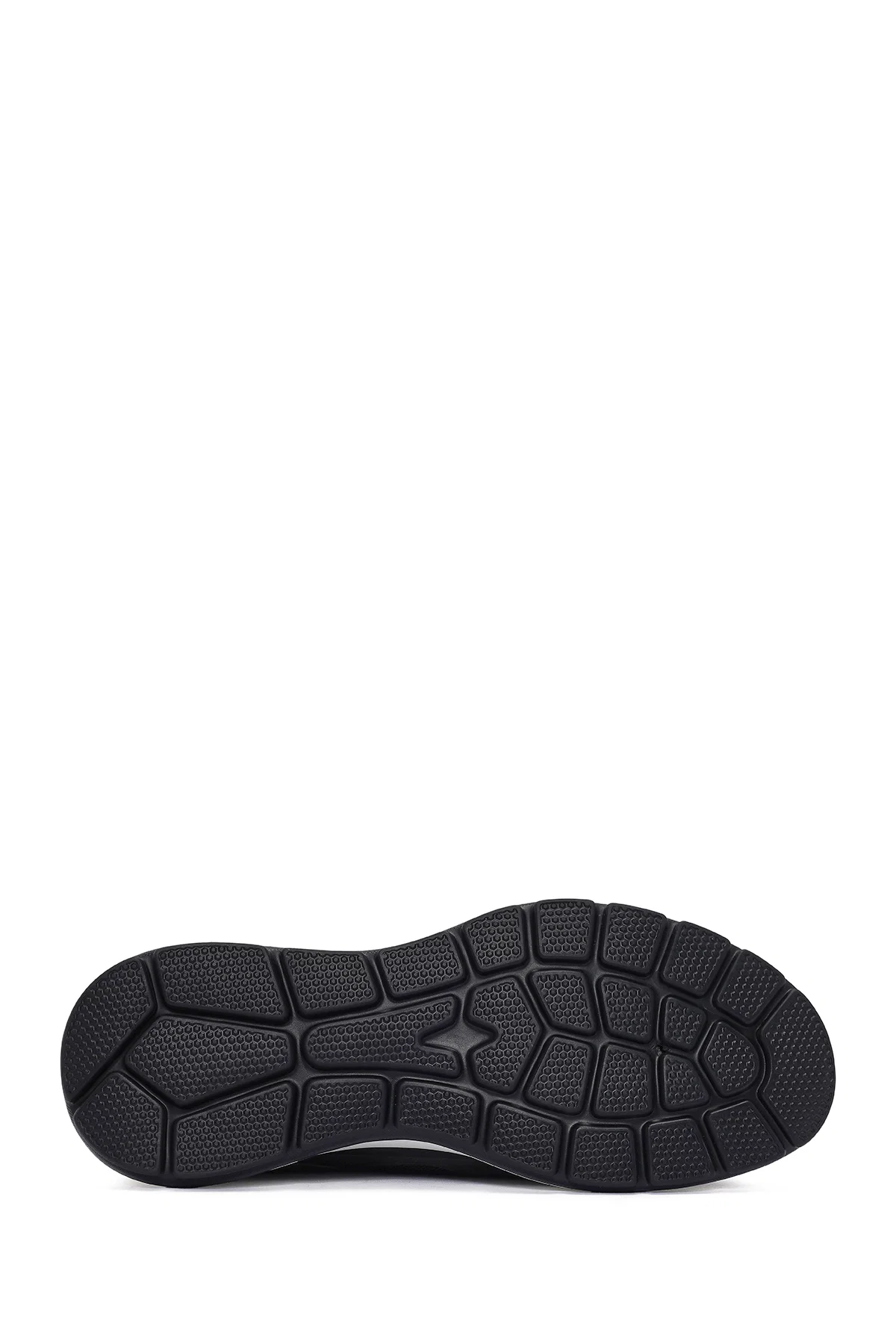 Erkek Siyah Bağcıklı Deri Casual Sneaker - Image 4