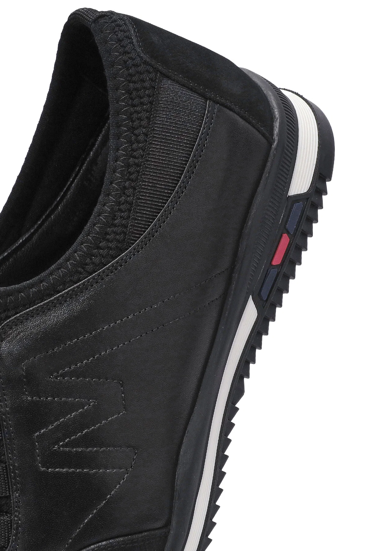 Erkek Siyah Bağcıklı Deri Casual Sneaker - Image 11