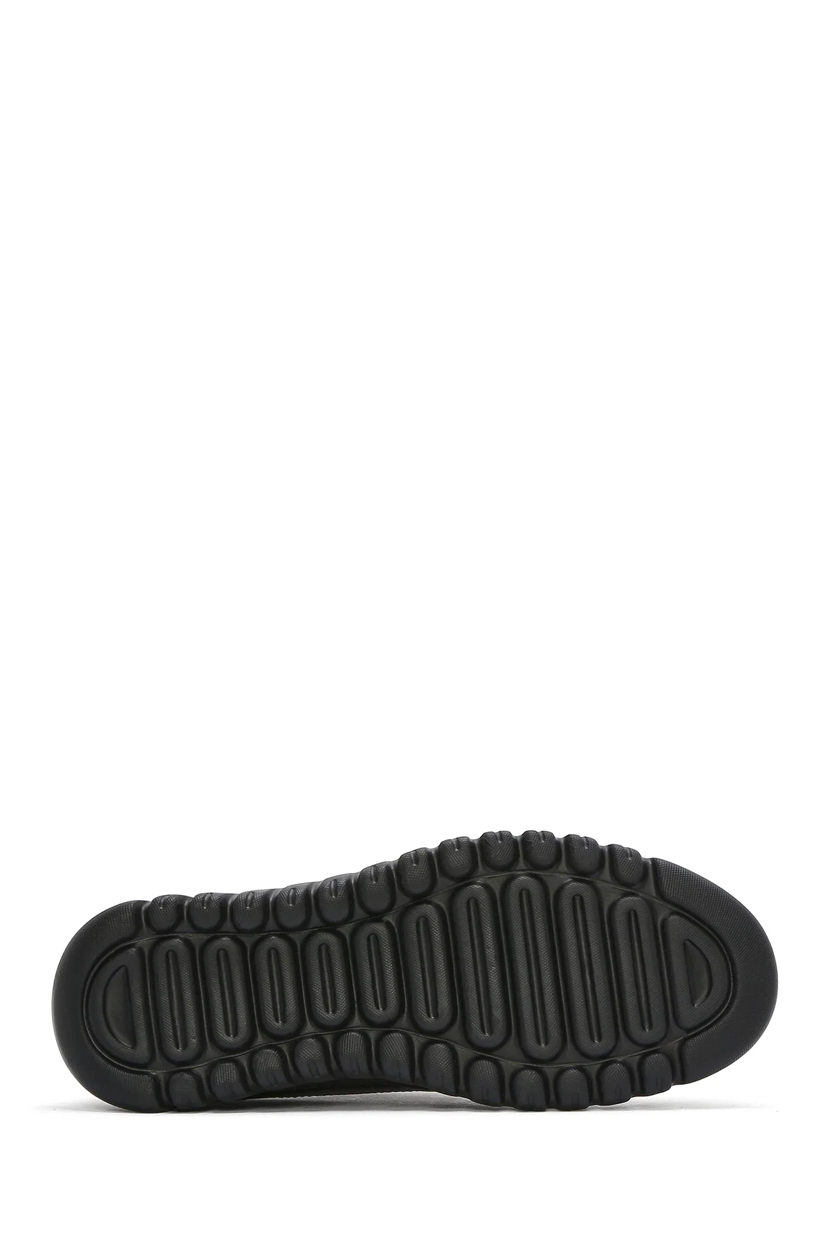 Erkek Siyah Bağcıklı Deri Casual Sneaker - Image 4