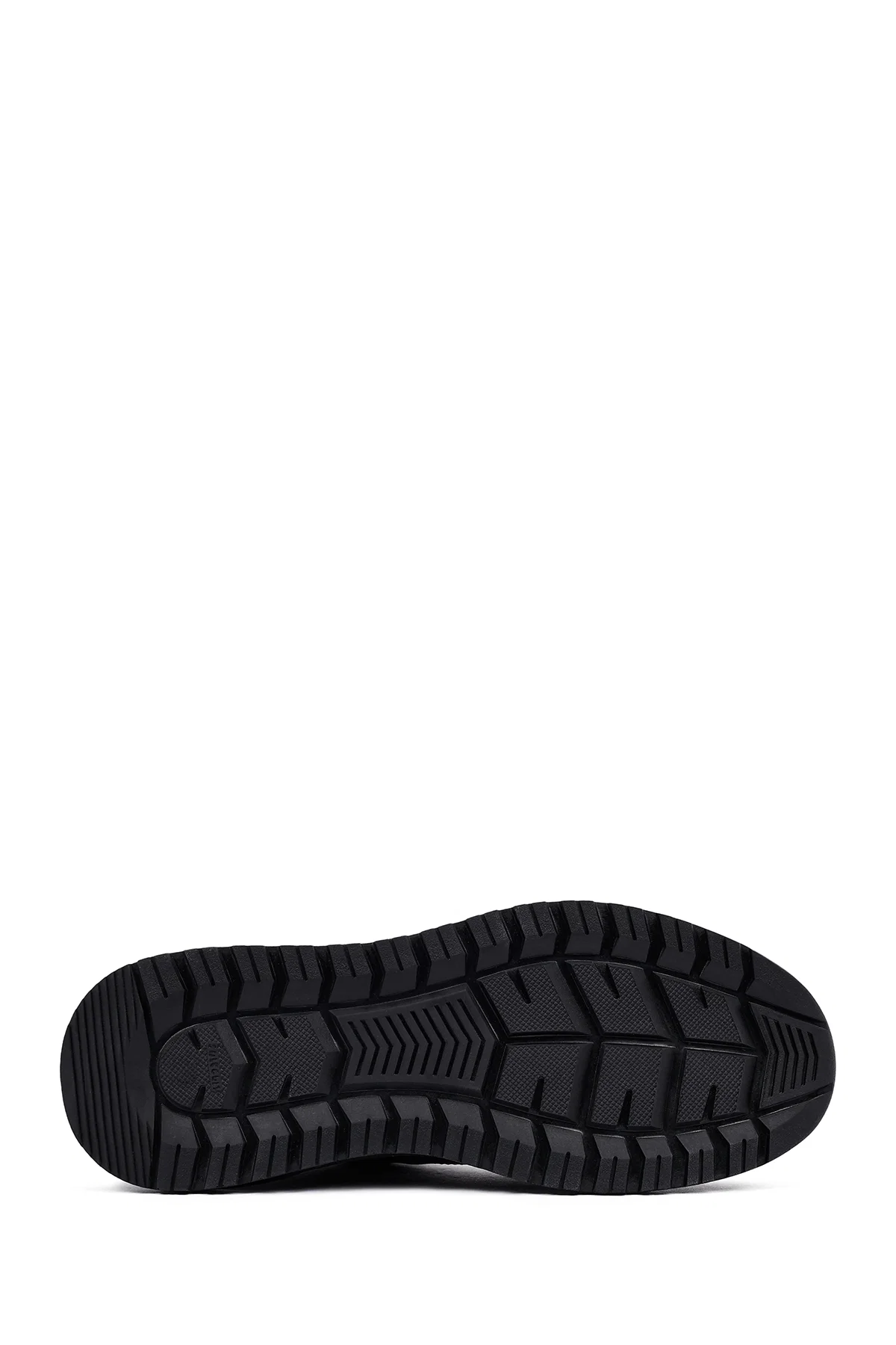 Erkek Siyah Bağcıklı Deri Casual Sneaker - Image 4