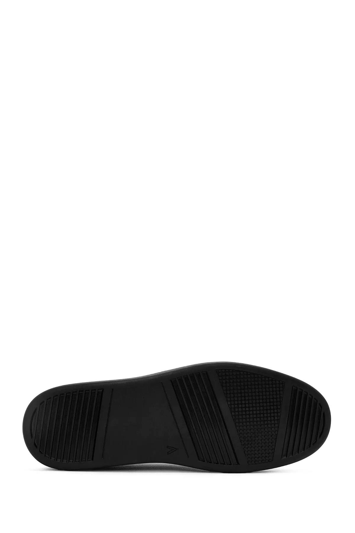 Erkek Siyah Bağcıklı Deri Casual Sneaker - Image 4