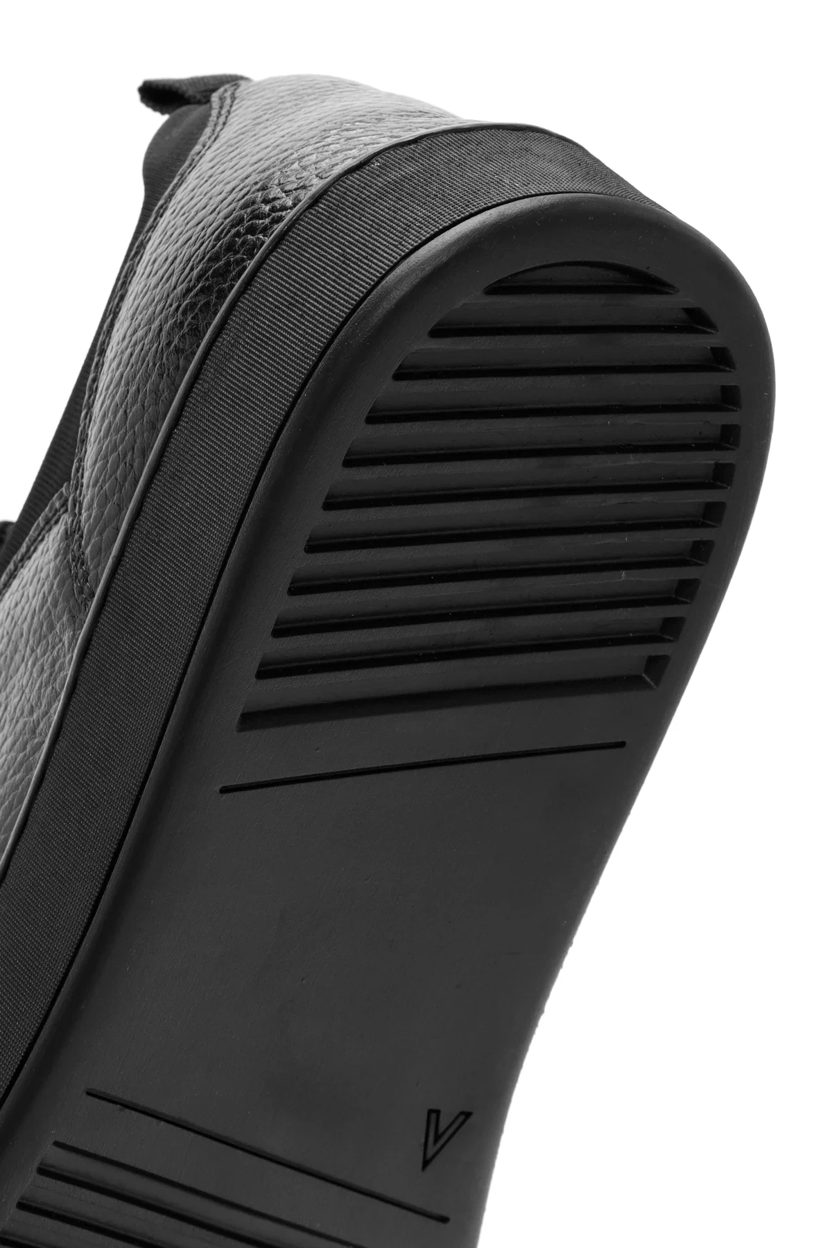 Erkek Siyah Bağcıklı Deri Casual Sneaker - Image 8