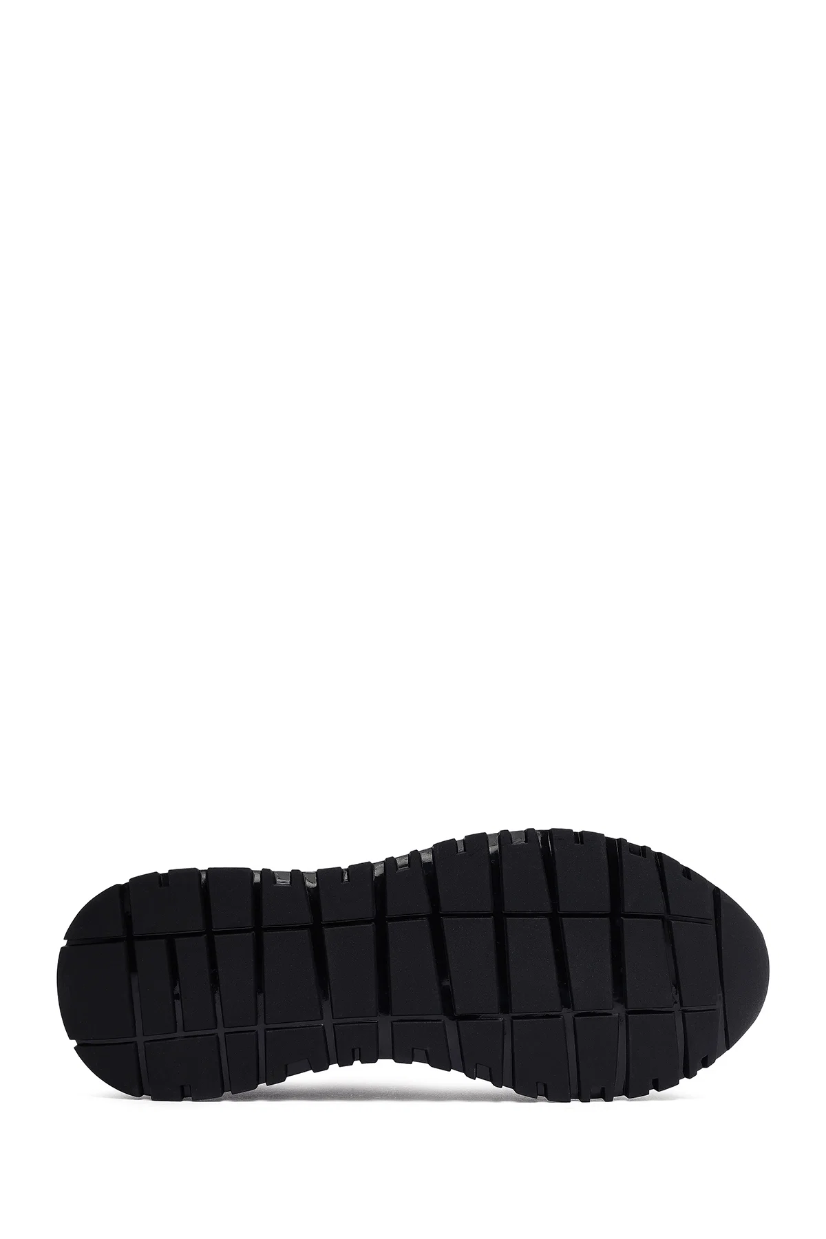 Erkek Siyah Bağcıklı Deri Casual Sneaker - Image 4