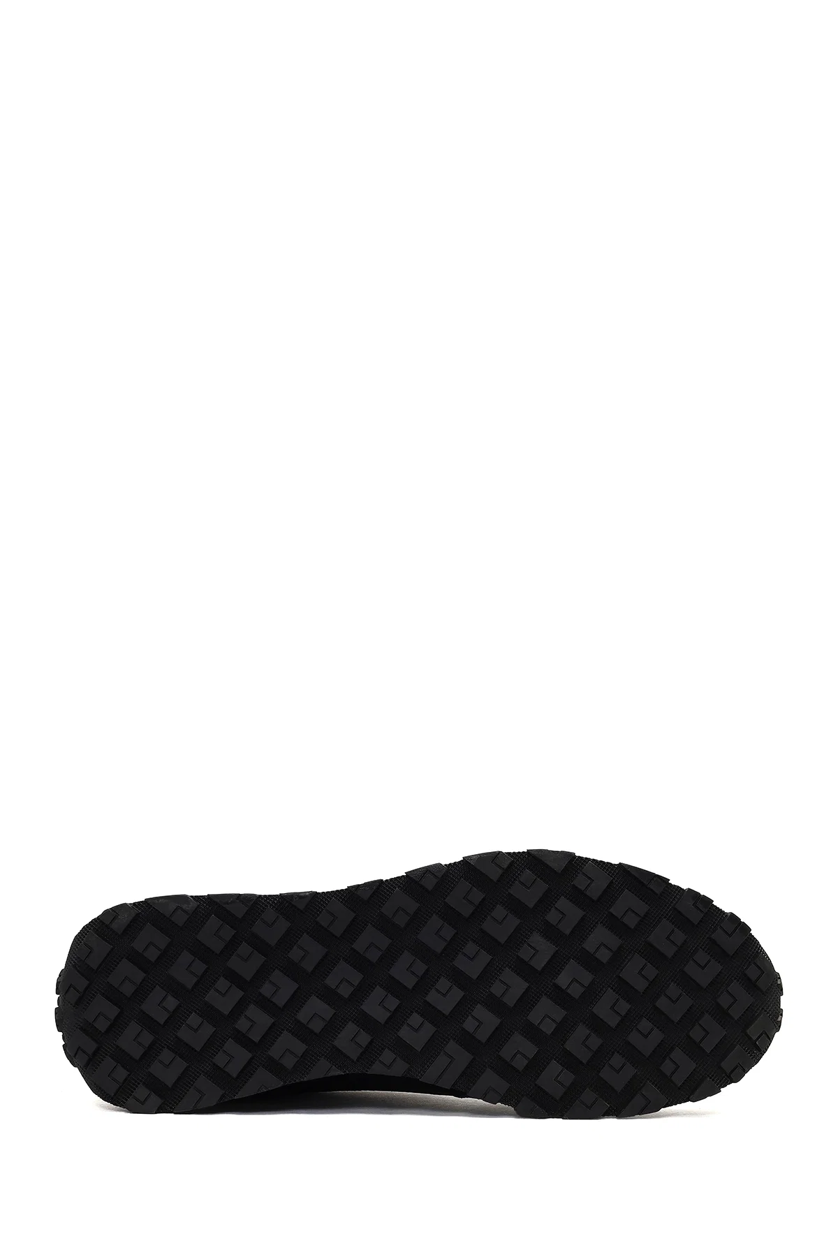 Erkek Siyah Bağcıklı Deri Casual Sneaker - Image 4