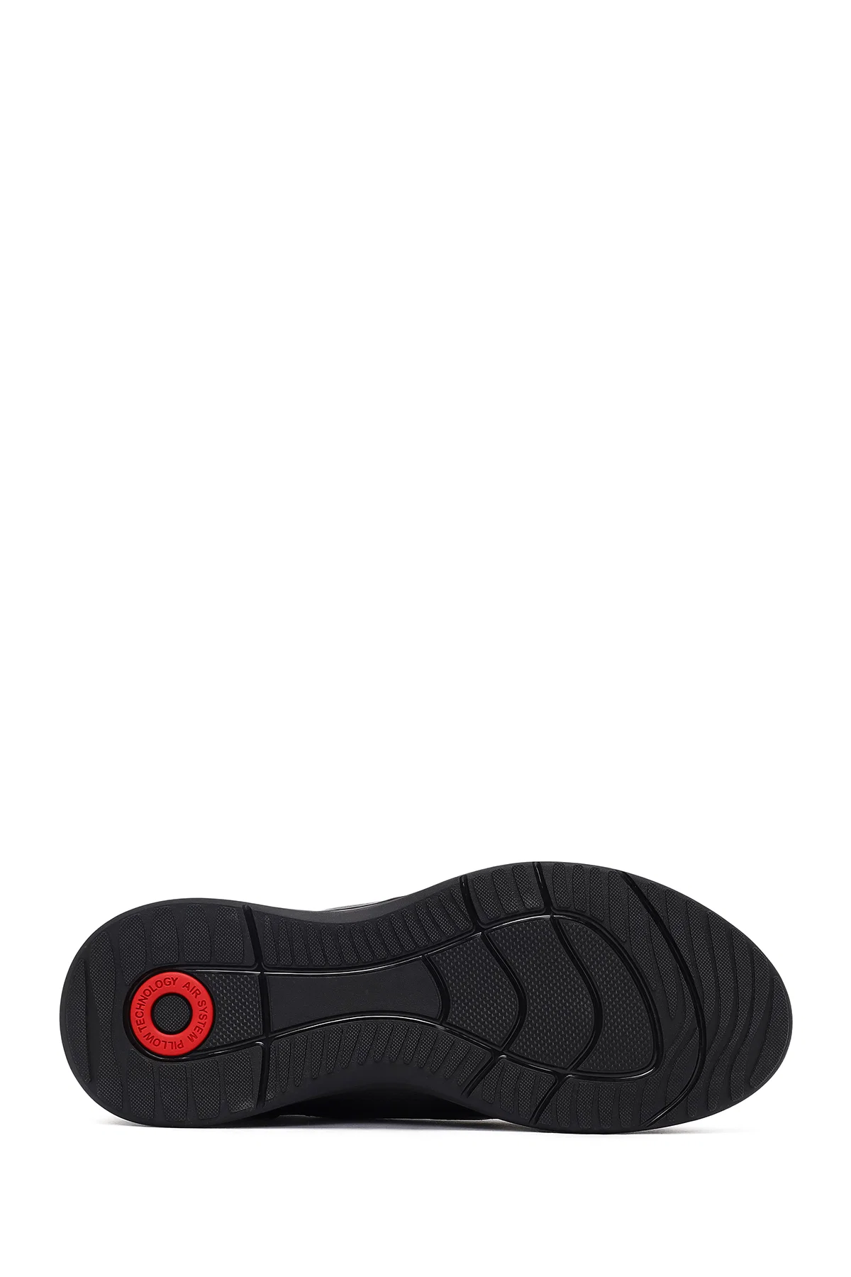Erkek Siyah Bağcıklı Deri Casual Sneaker - Image 4