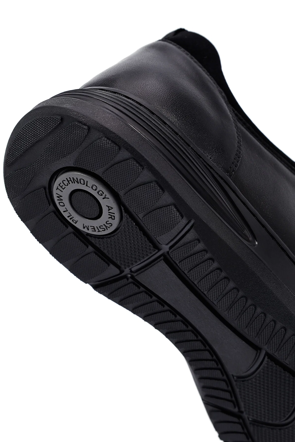 Erkek Siyah Bağcıklı Deri Casual Sneaker - Image 10