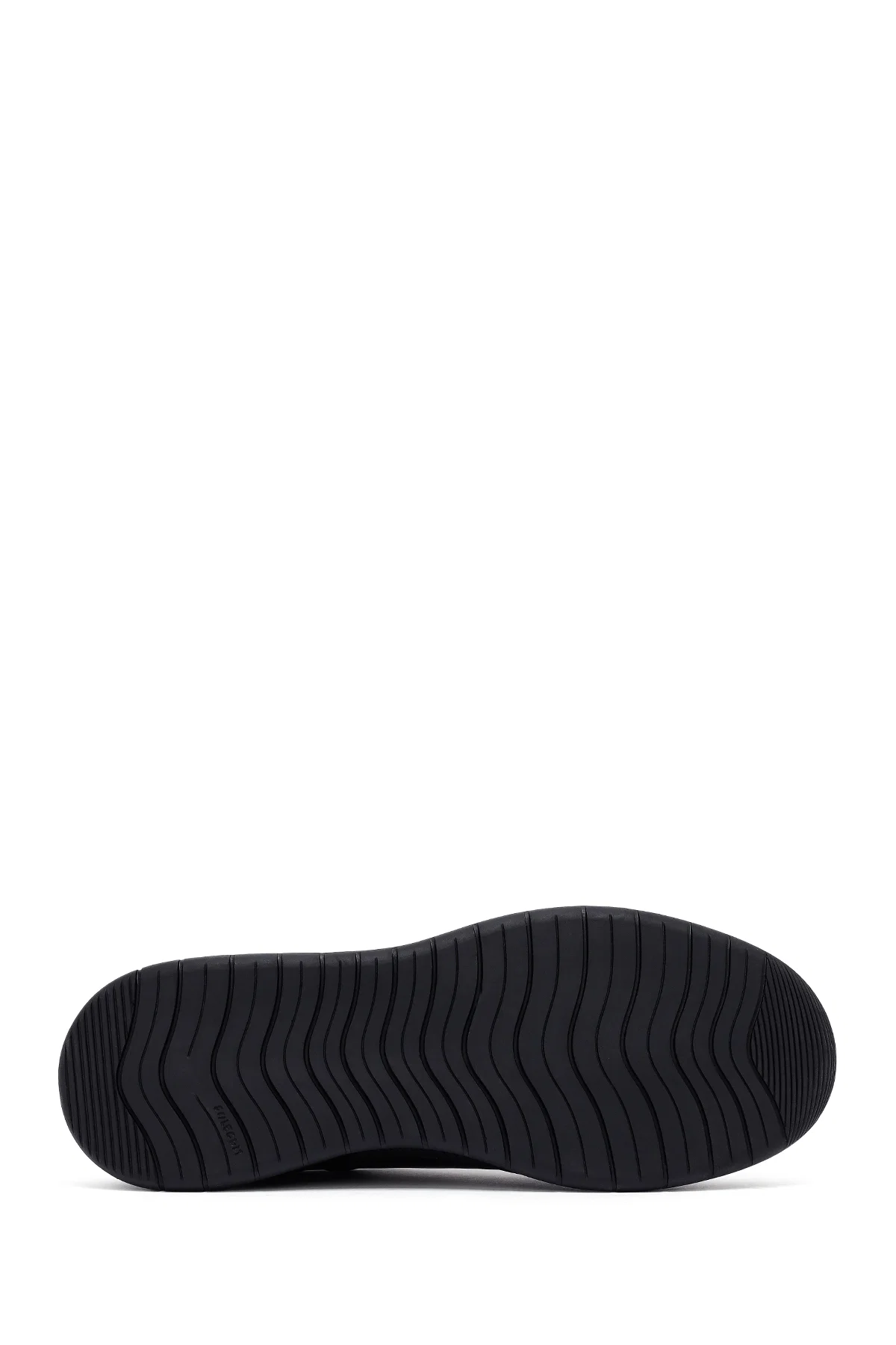 Erkek Siyah Bağcıklı Deri Casual Sneaker - Image 4