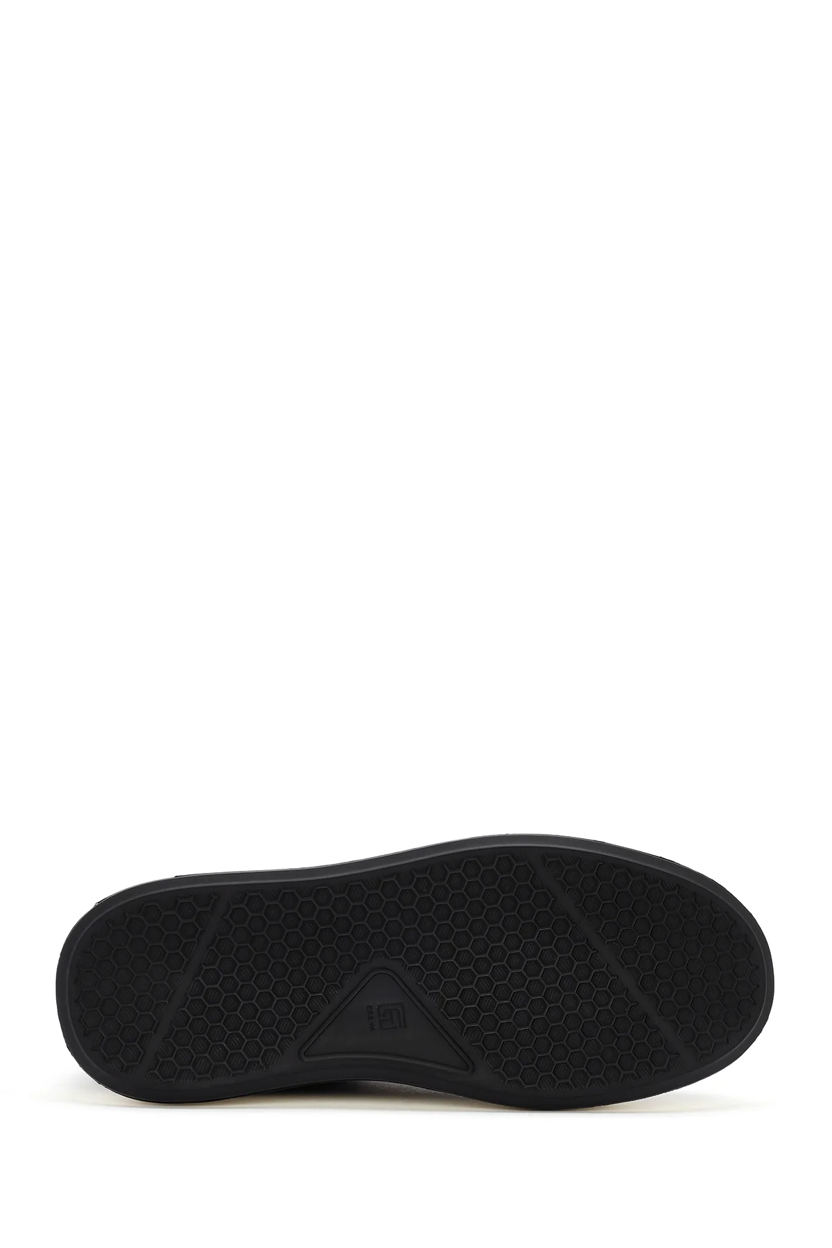 Erkek Siyah Bağcıklı Deri Sneaker - Image 4