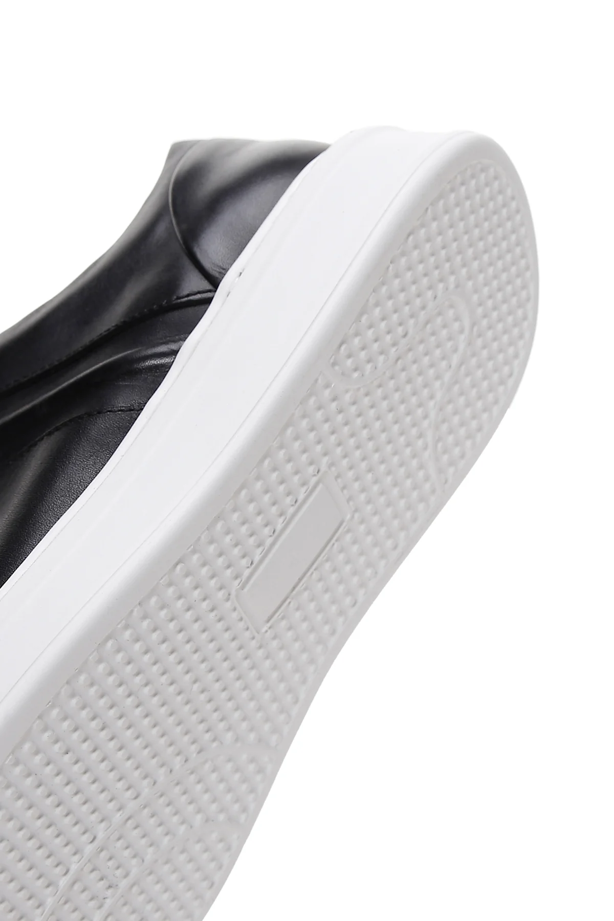 Erkek Siyah Bağcıklı Deri Sneaker - Image 8
