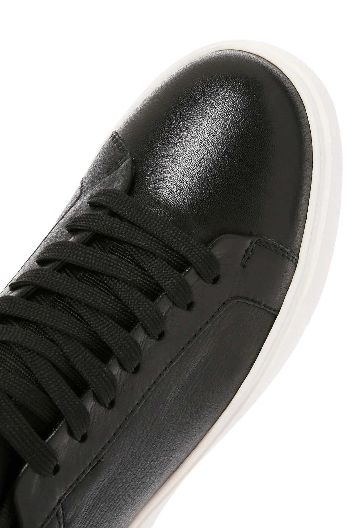 Erkek Siyah Bağcıklı Deri Sneaker - Image 9