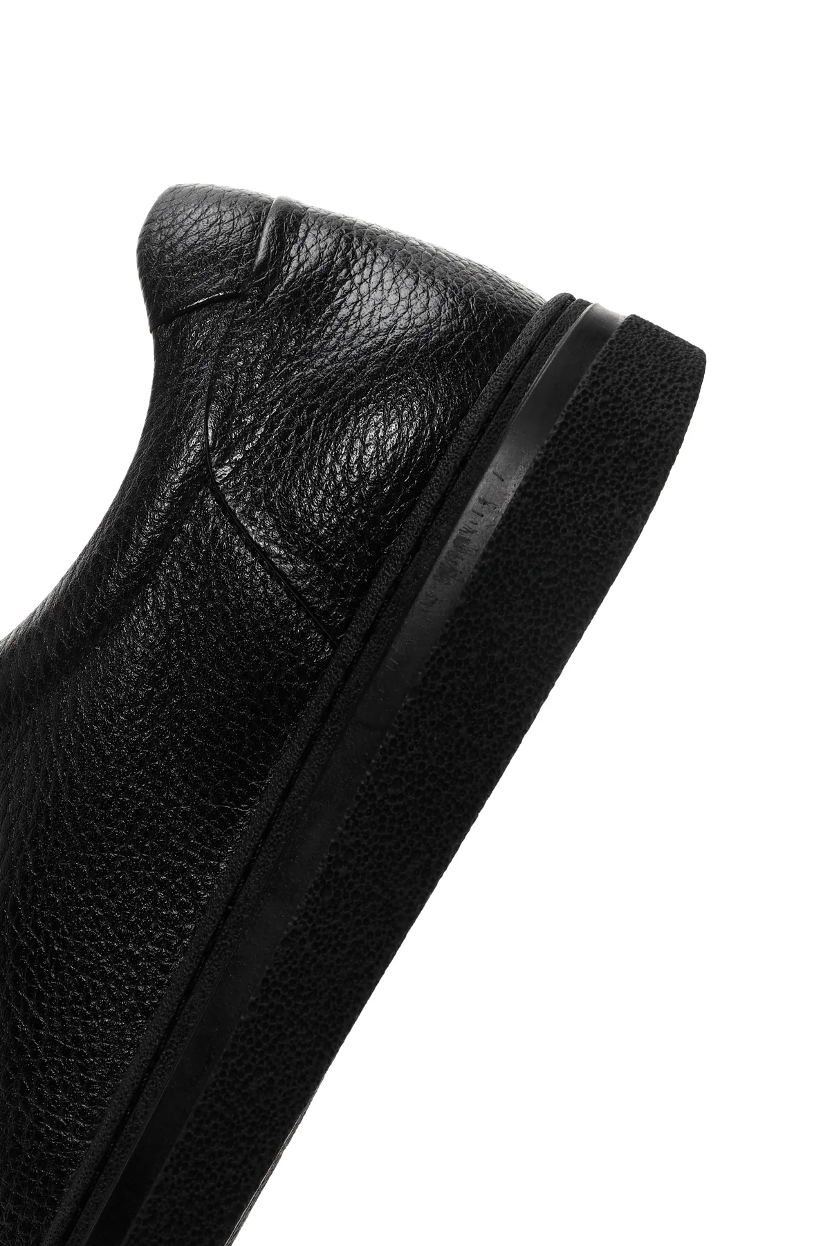 Erkek Siyah Bağcıklı Deri Sneaker - Image 7