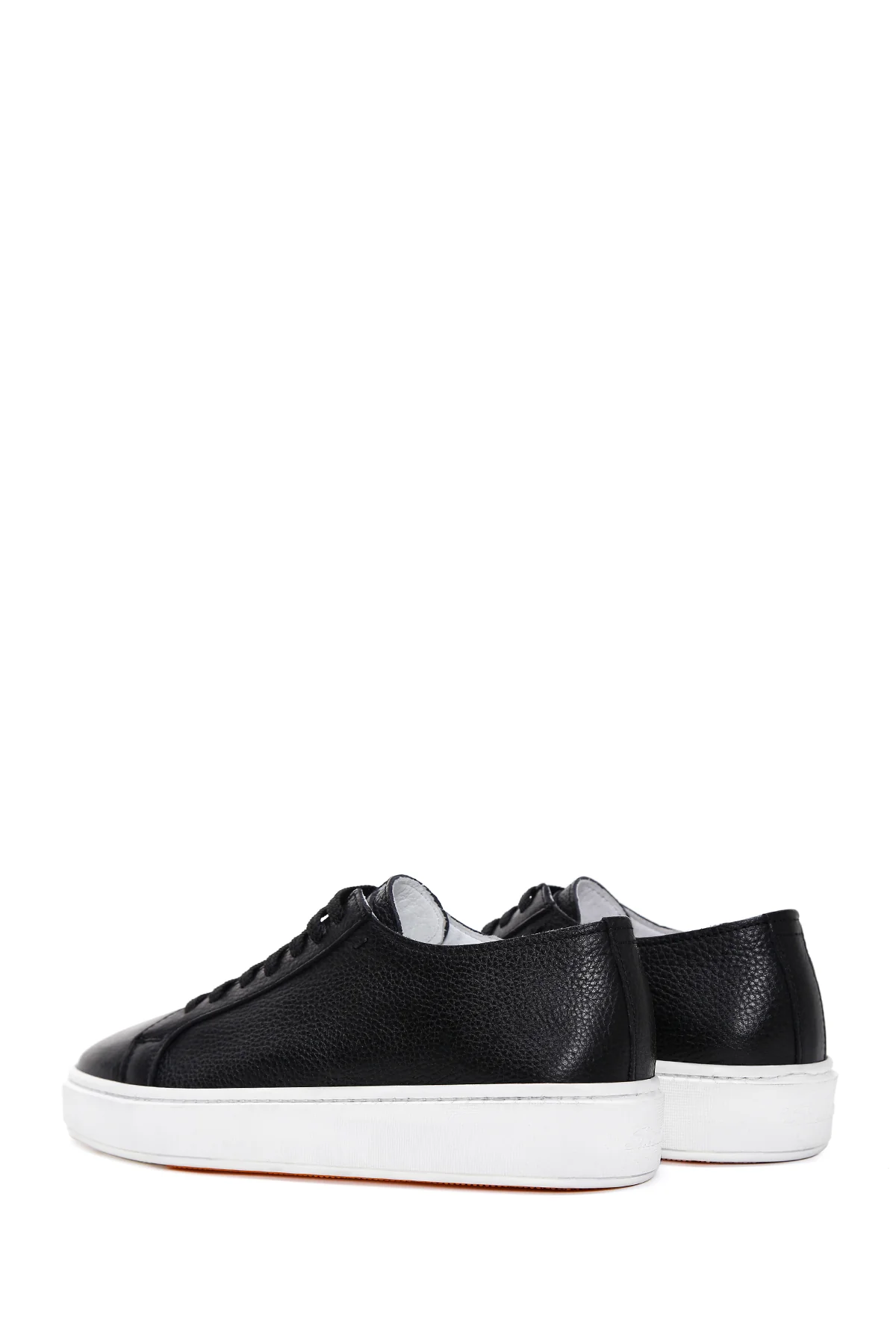 Erkek Siyah Bağcıklı Deri Sneaker - Image 5