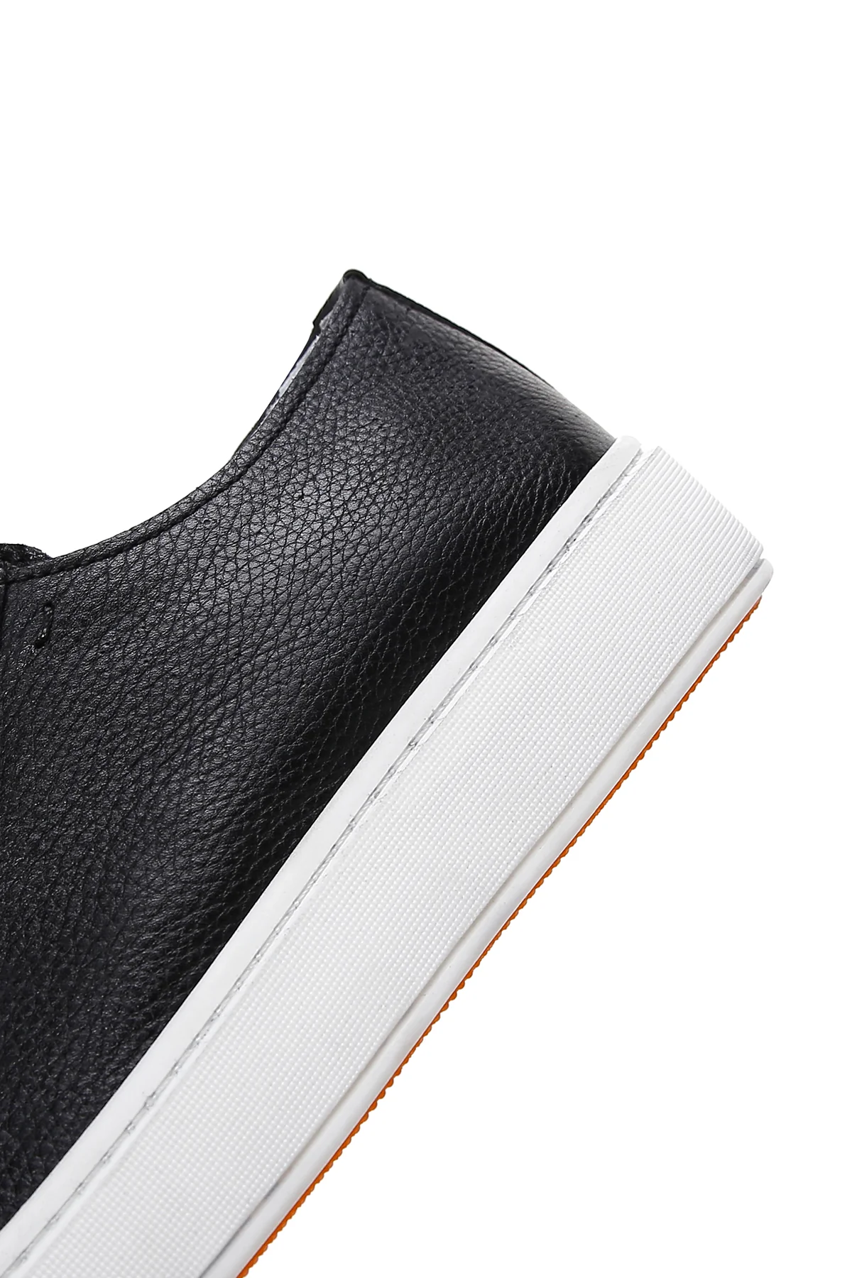 Erkek Siyah Bağcıklı Deri Sneaker - Image 8