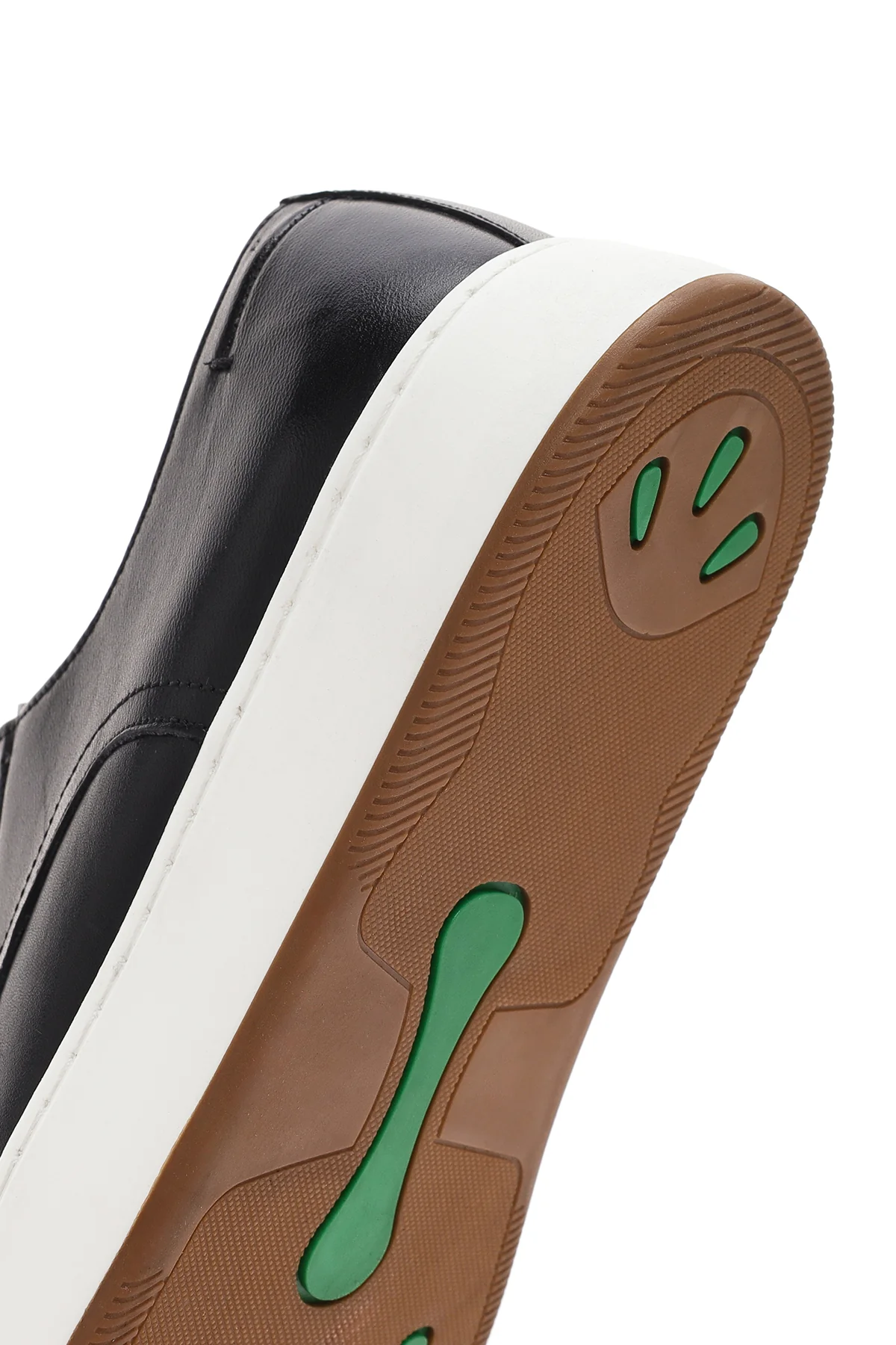 Erkek Siyah Bağcıklı Deri Sneaker - Image 8