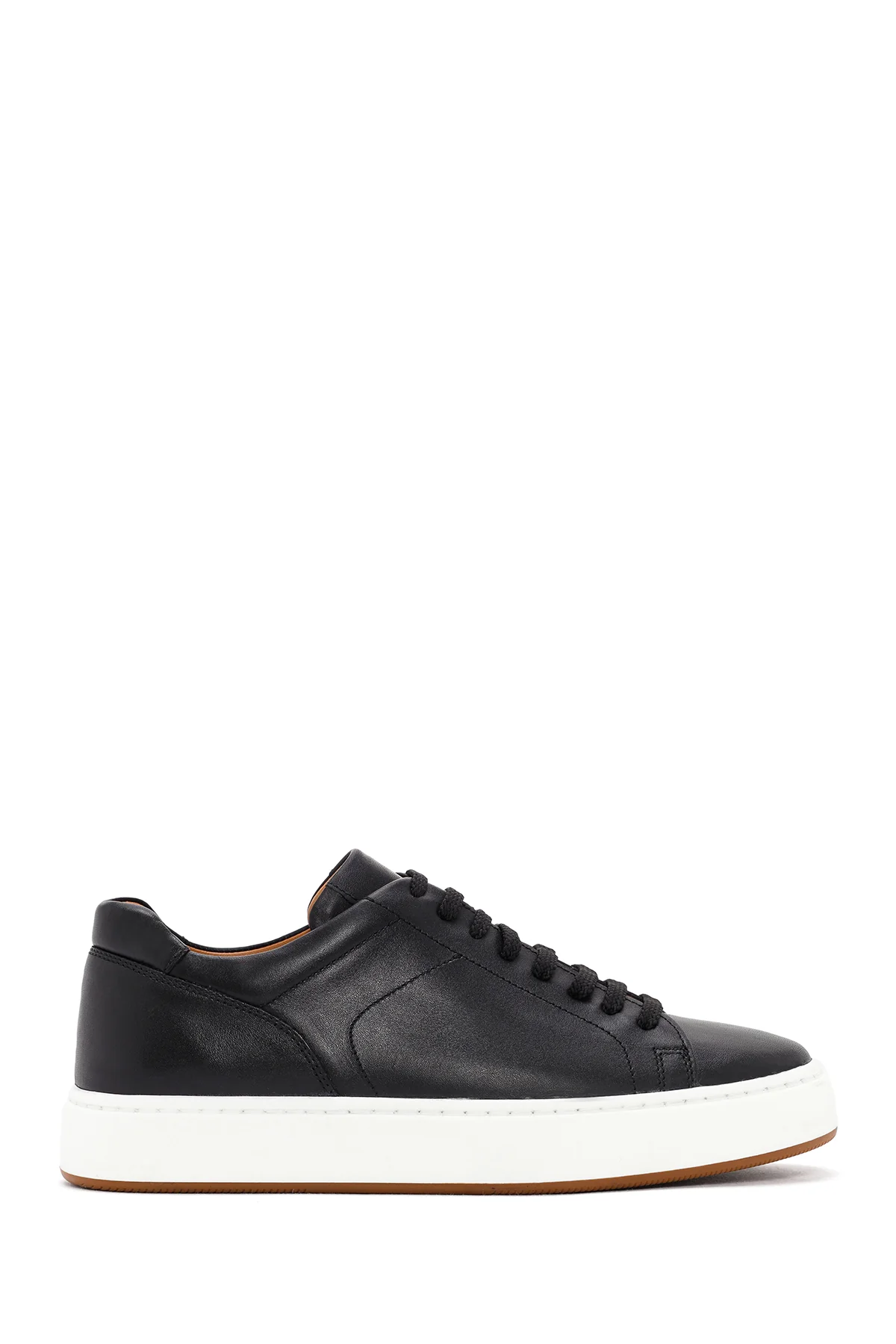 Erkek Siyah Bağcıklı Deri Sneaker - Image 11