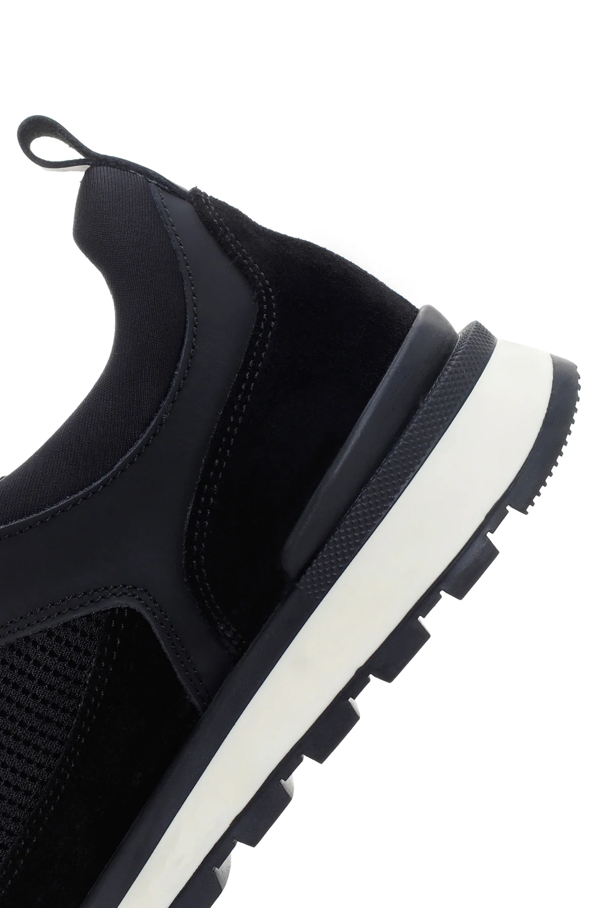 Erkek Siyah Bağcıklı Deri Sneaker - Image 7