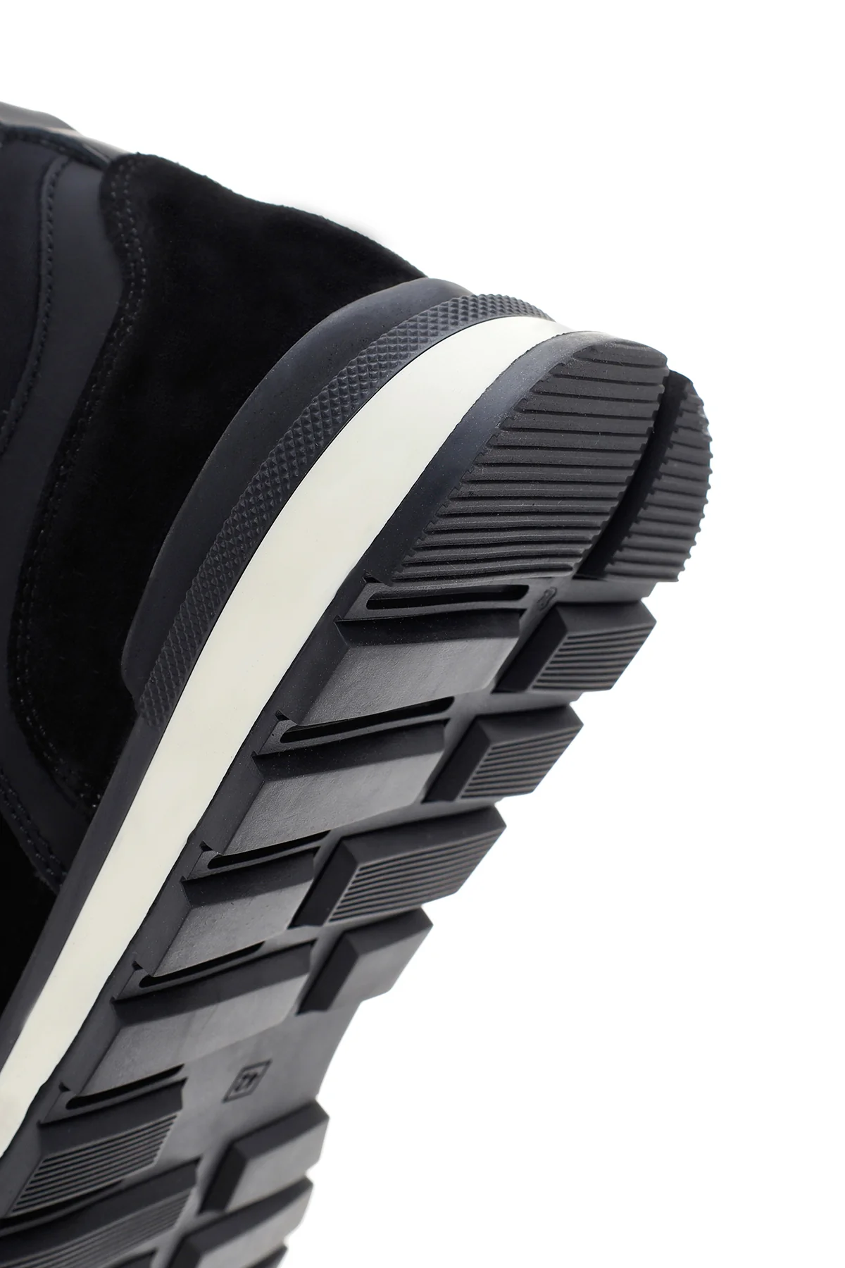 Erkek Siyah Bağcıklı Deri Sneaker - Image 8