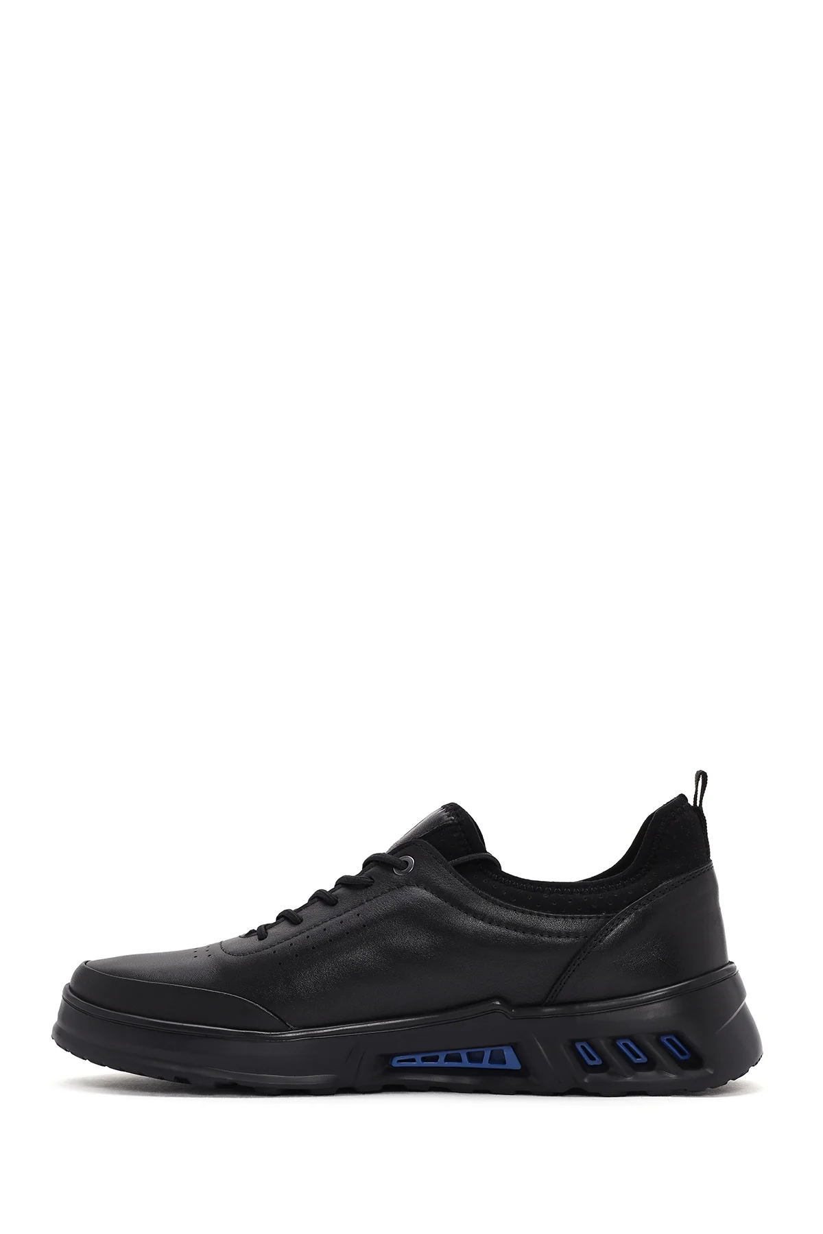 Erkek Siyah Bağcıklı Deri Sneaker - Image 2