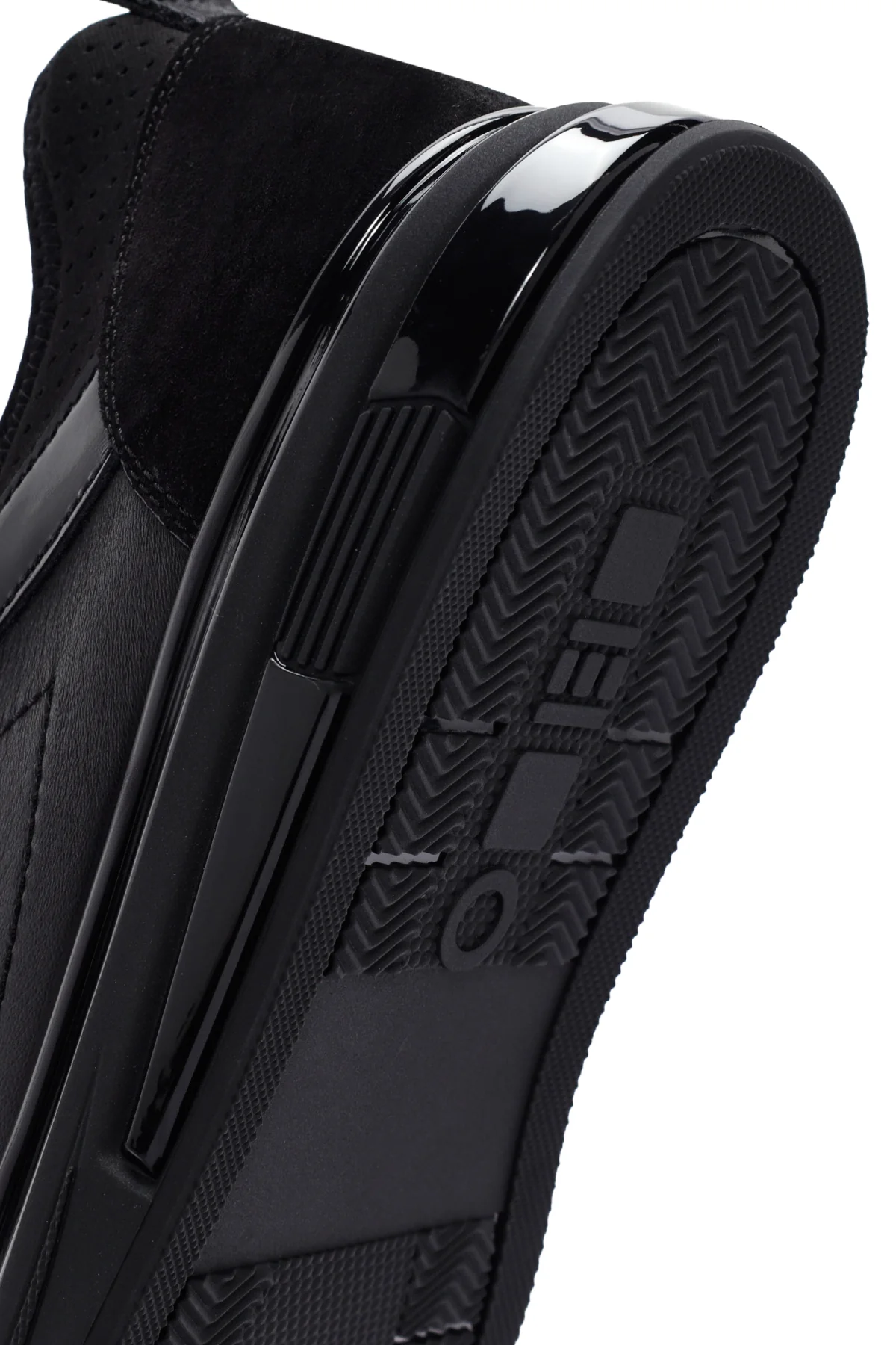 Erkek Siyah Bağcıklı Deri Sneaker - Image 7