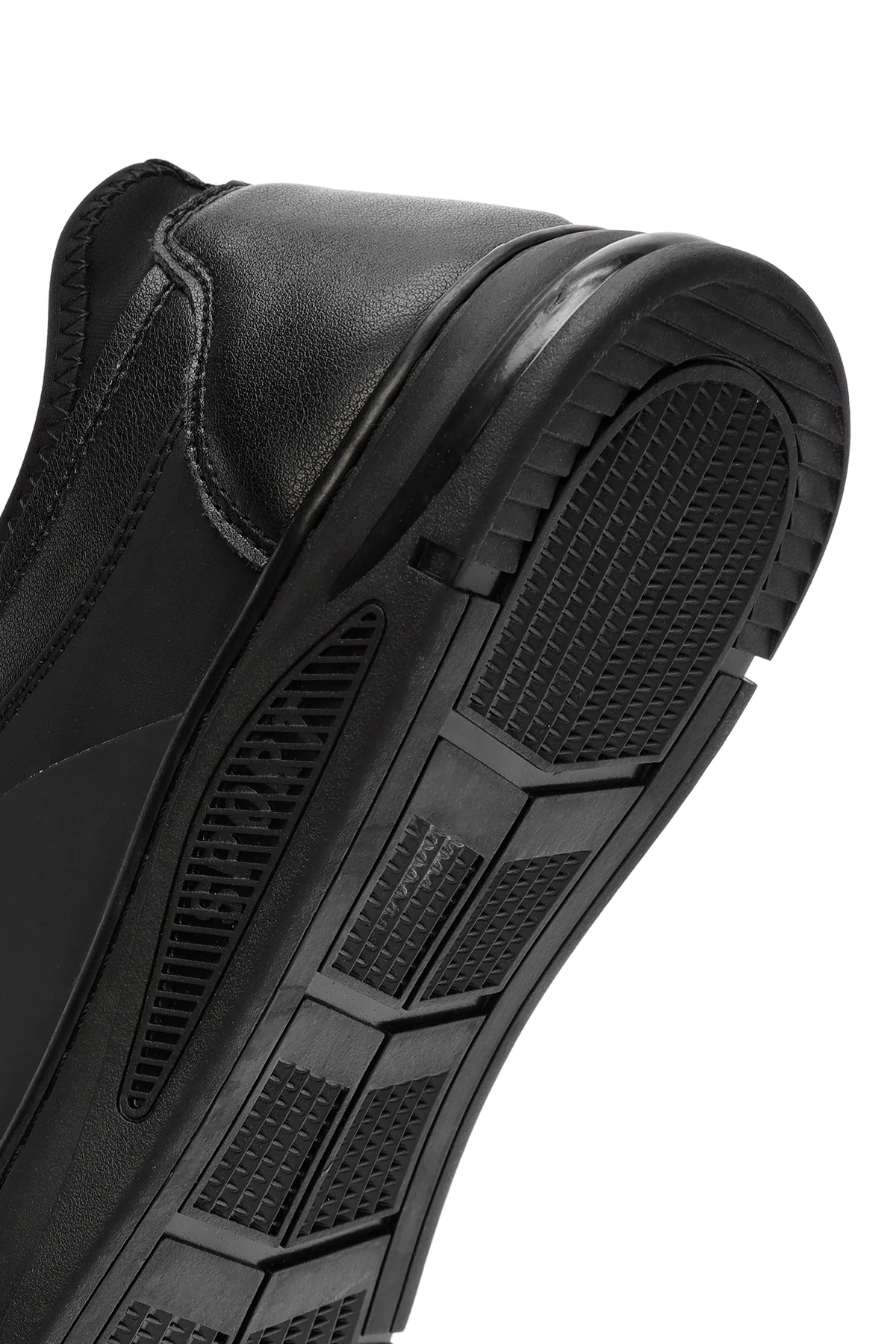 Erkek Siyah Bağcıklı Deri Sneaker - Image 8