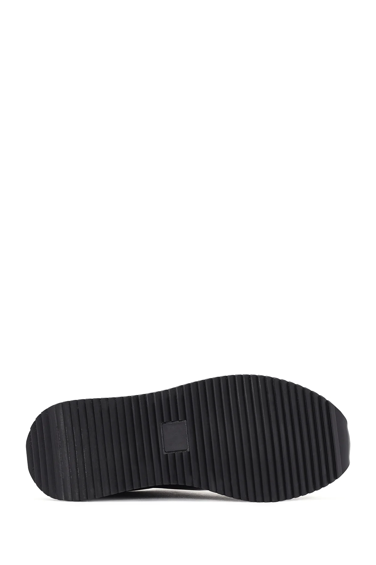 Erkek Siyah Bağcıklı Deri Sneaker - Image 4
