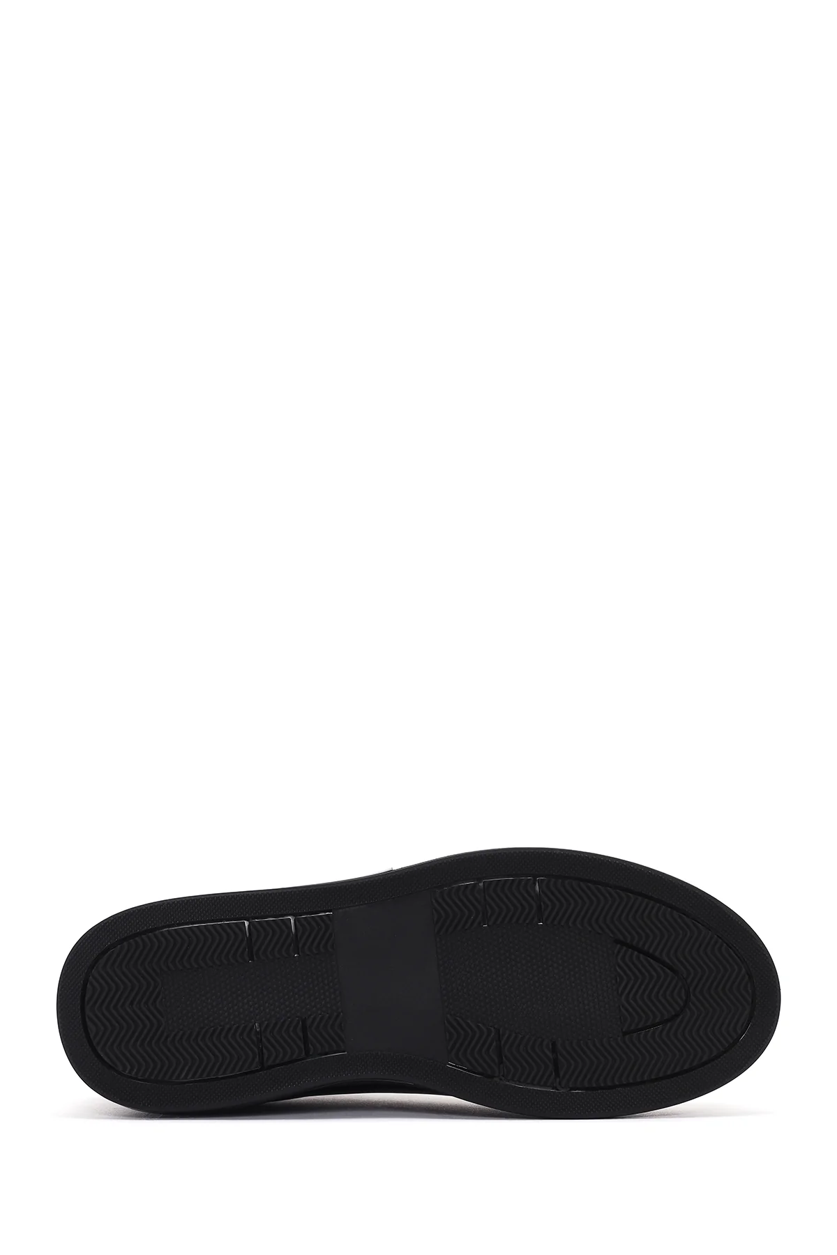 Erkek Siyah Bağcıklı Deri Sneaker - Image 4