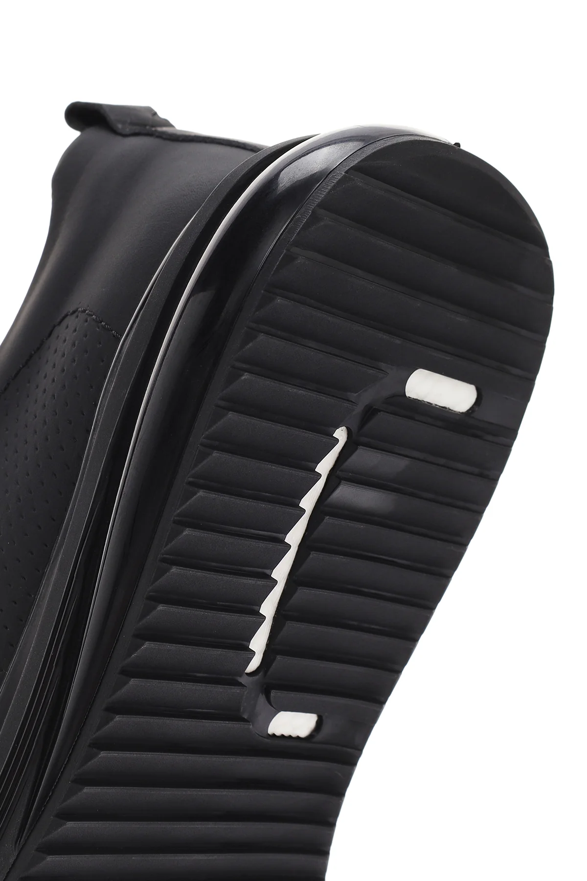 Erkek Siyah Bağcıklı Deri Sneaker - Image 8