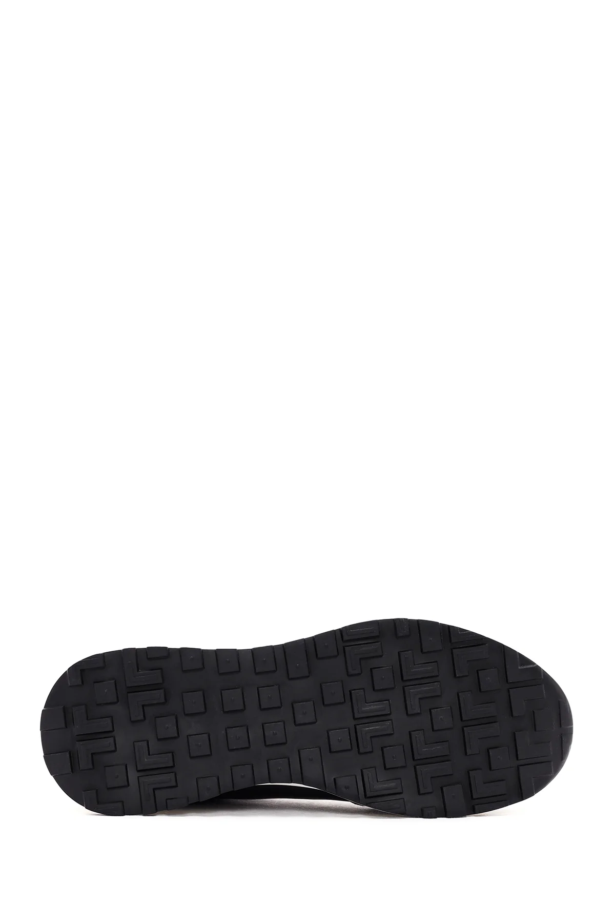 Erkek Siyah Bağcıklı Deri Sneaker - Image 4