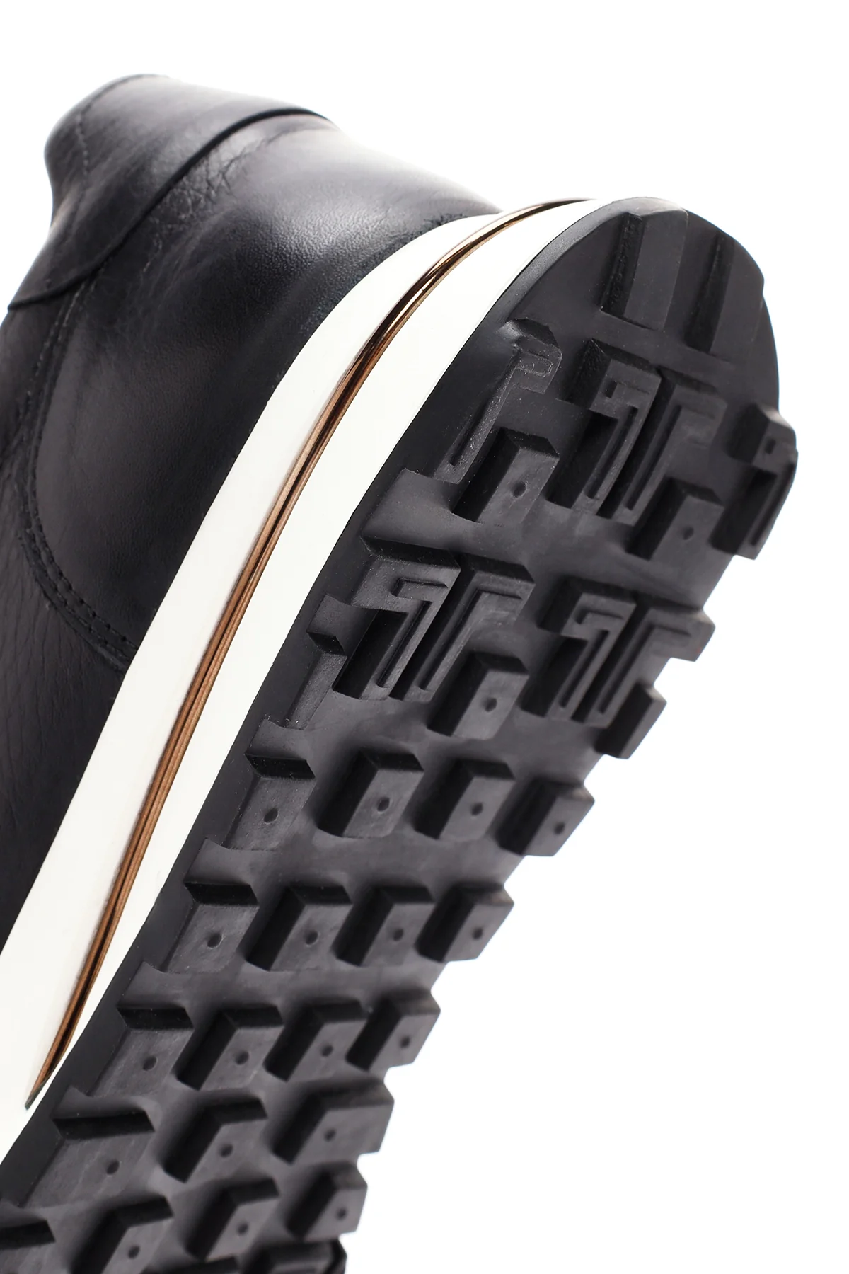 Erkek Siyah Bağcıklı Deri Sneaker - Image 8
