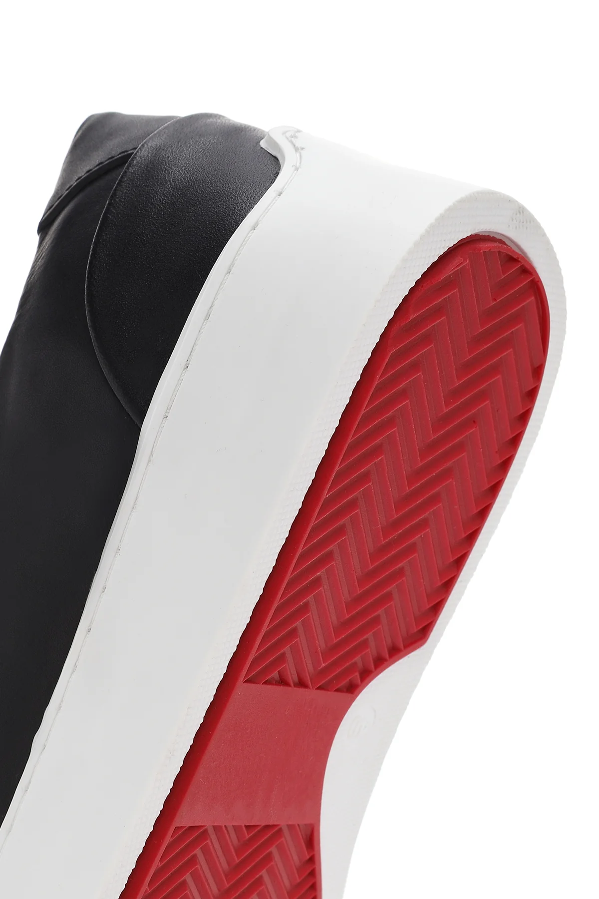 Erkek Siyah Bağcıklı Deri Sneaker - Image 8