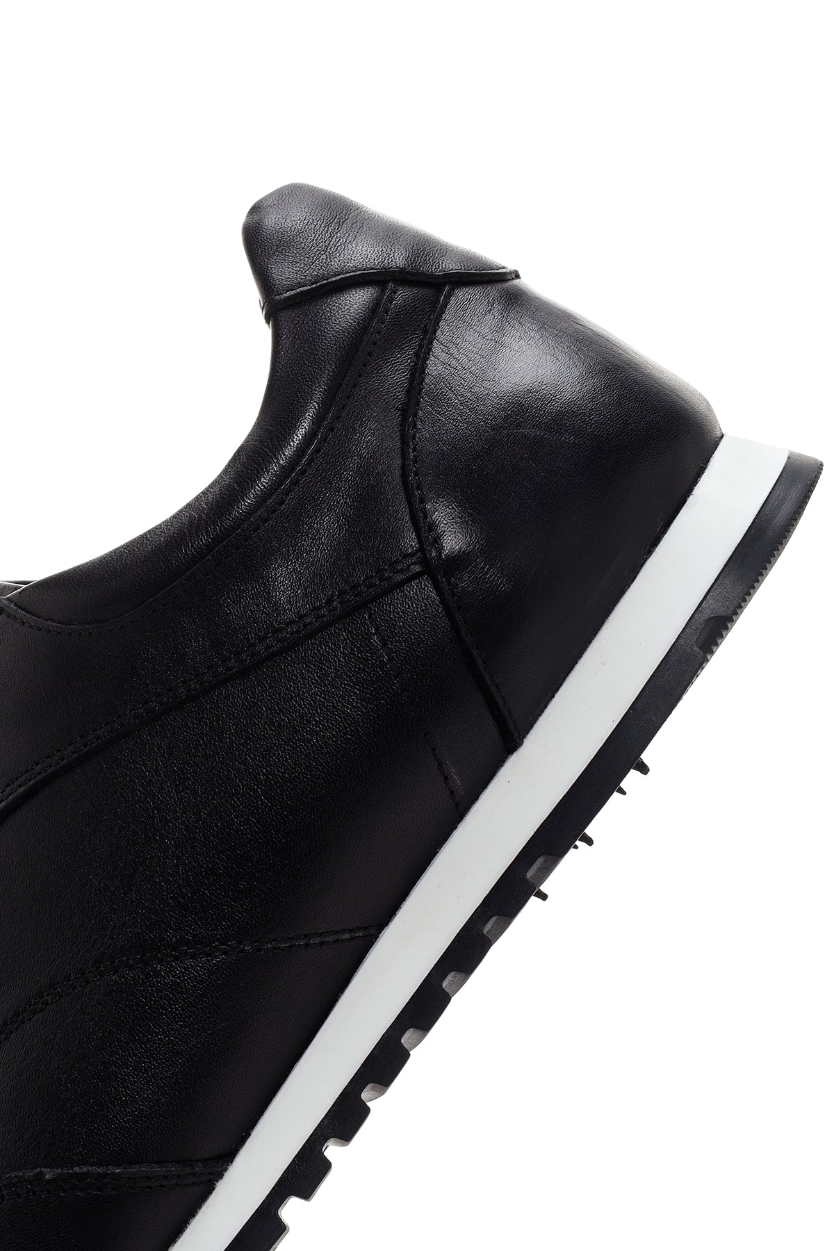 Erkek Siyah Bağcıklı Deri Sneaker - Image 7