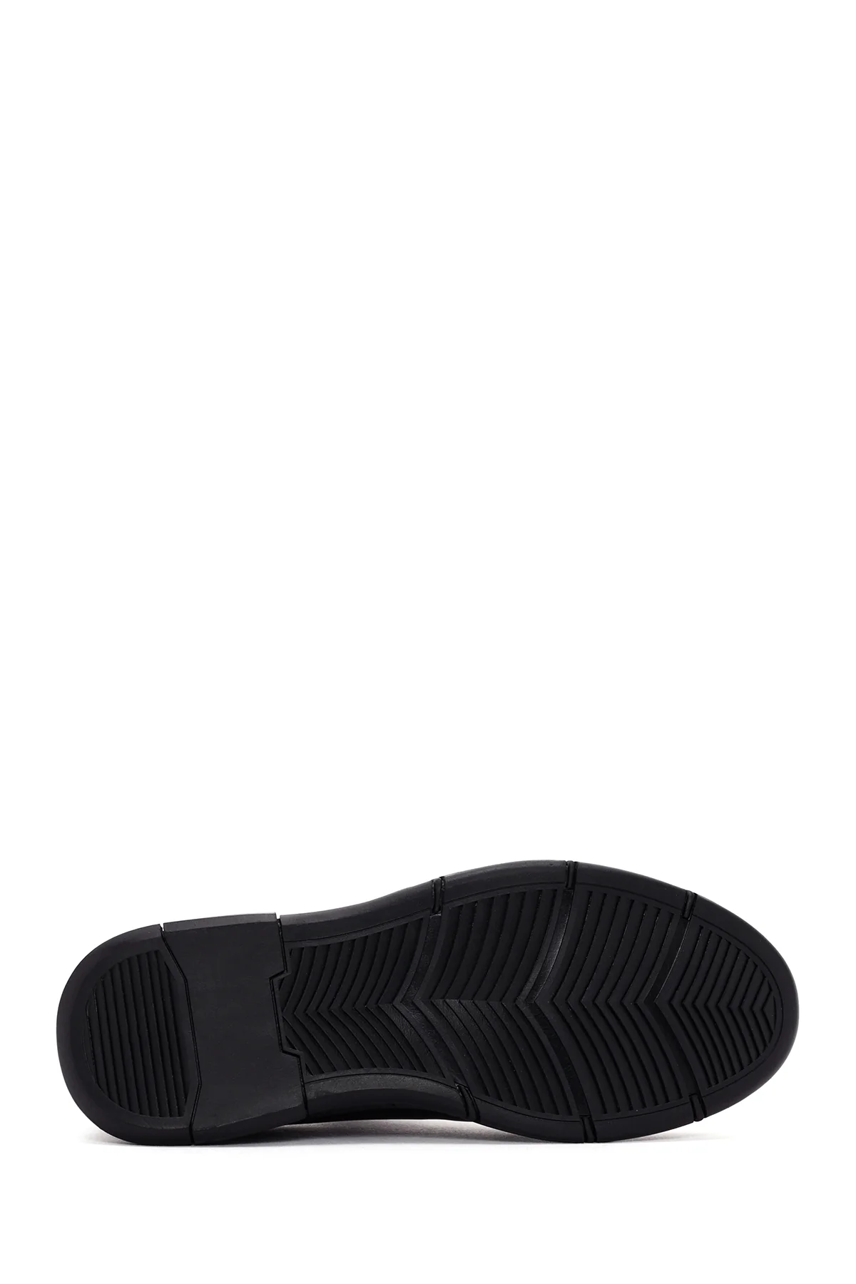 Erkek Siyah Bağcıklı Deri Sneaker - Image 4