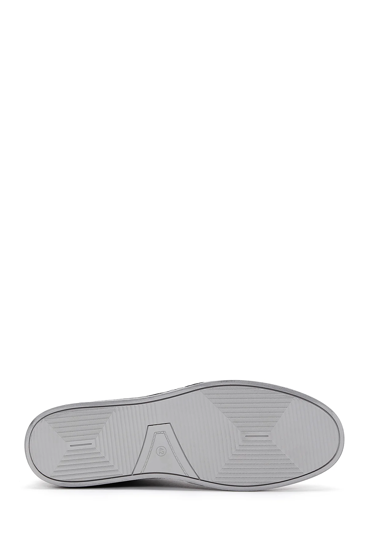 Erkek Siyah Bağcıklı Deri Sneaker - Image 4