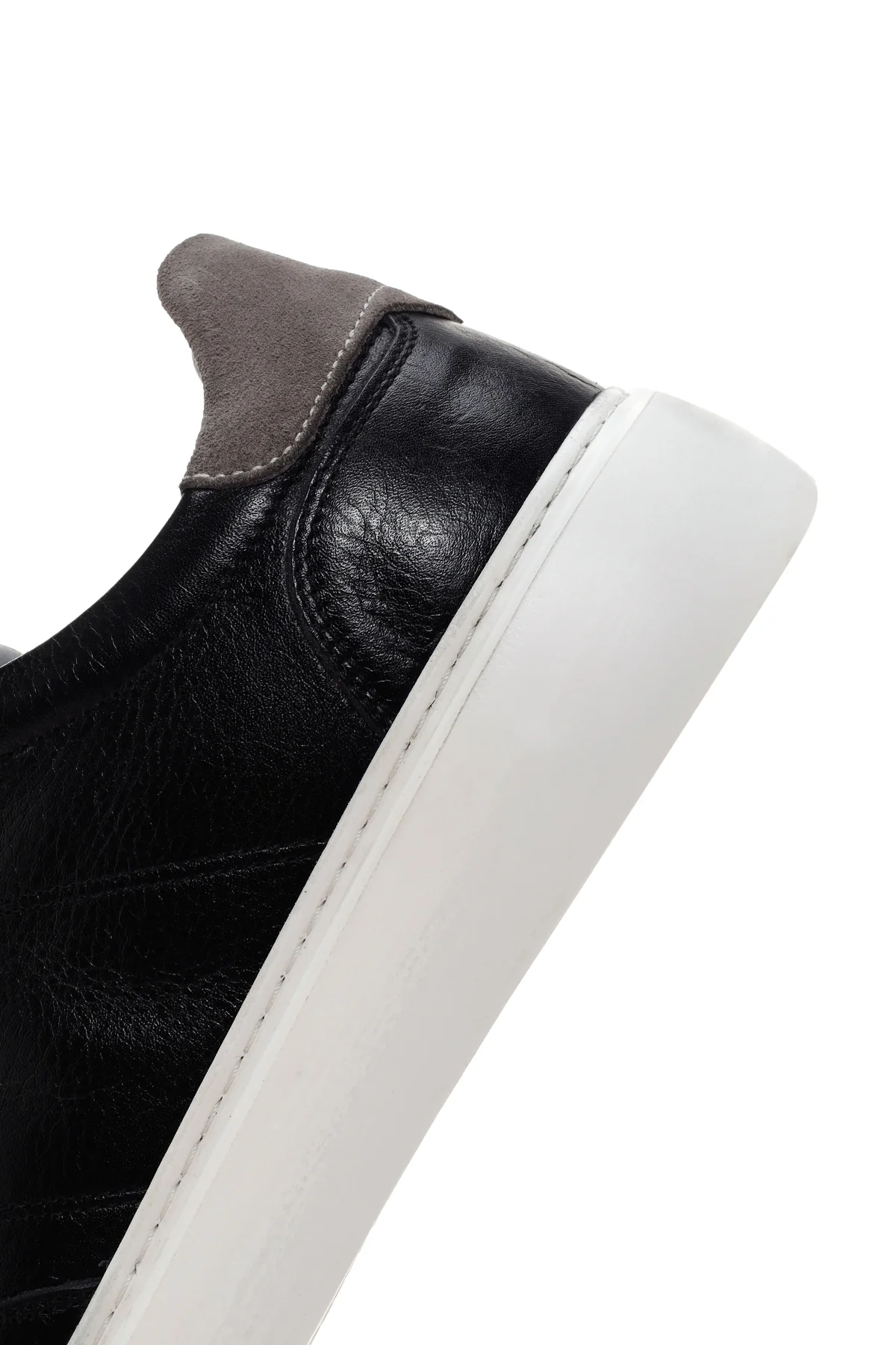 Erkek Siyah Bağcıklı Deri Sneaker - Image 7