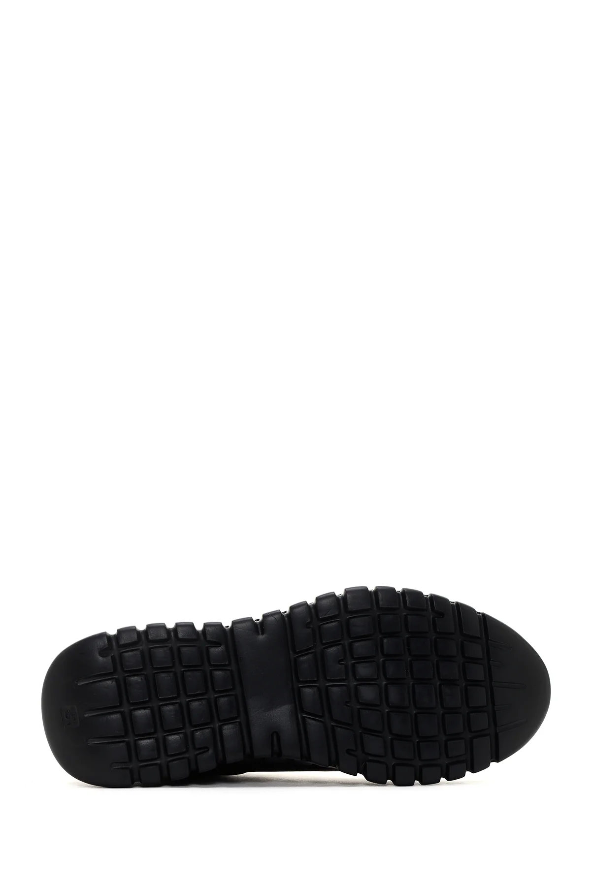 Erkek Siyah Bağcıklı Deri Sneaker - Image 4