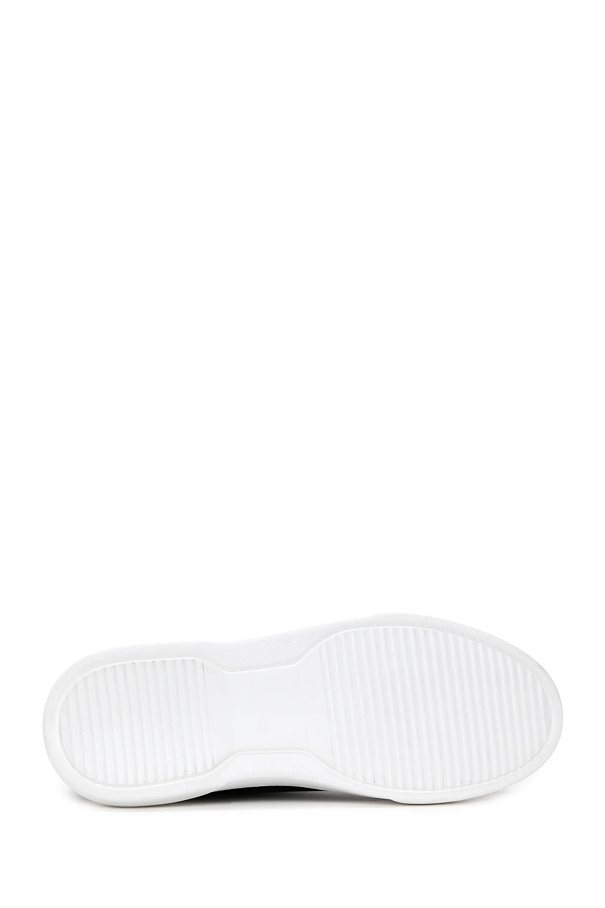 Erkek Siyah Bağcıklı Deri Sneaker - Image 4