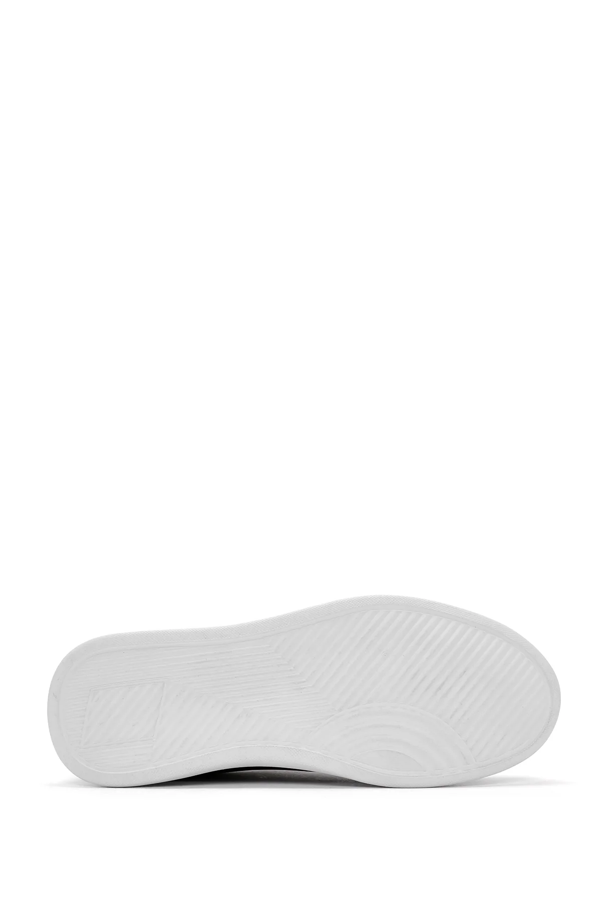 Erkek Siyah Bağcıklı Deri Sneaker - Image 4
